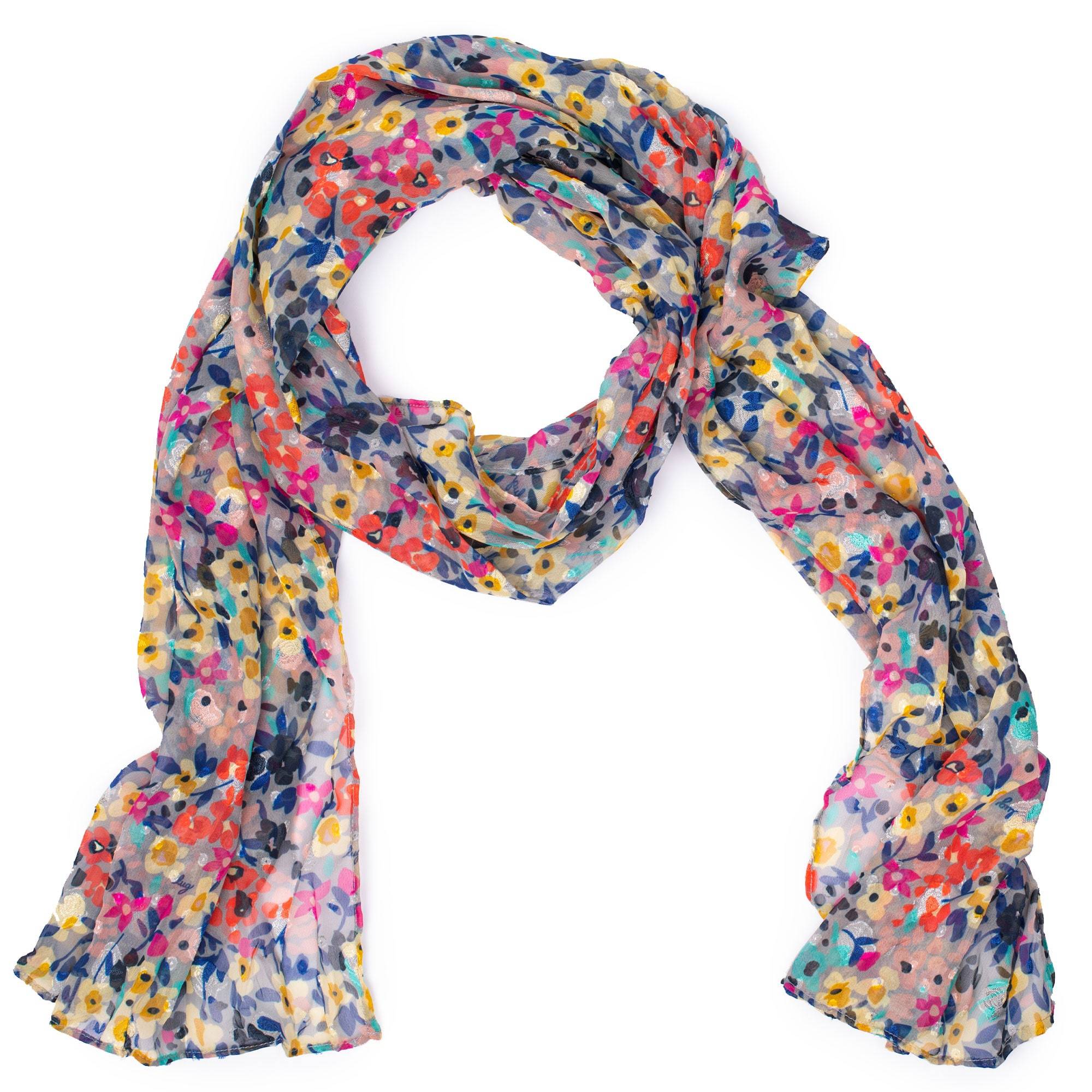 Twist Lightweight Printed Shawl - WILDFLOWER MULTI - Twist_WildflowerMulti_01