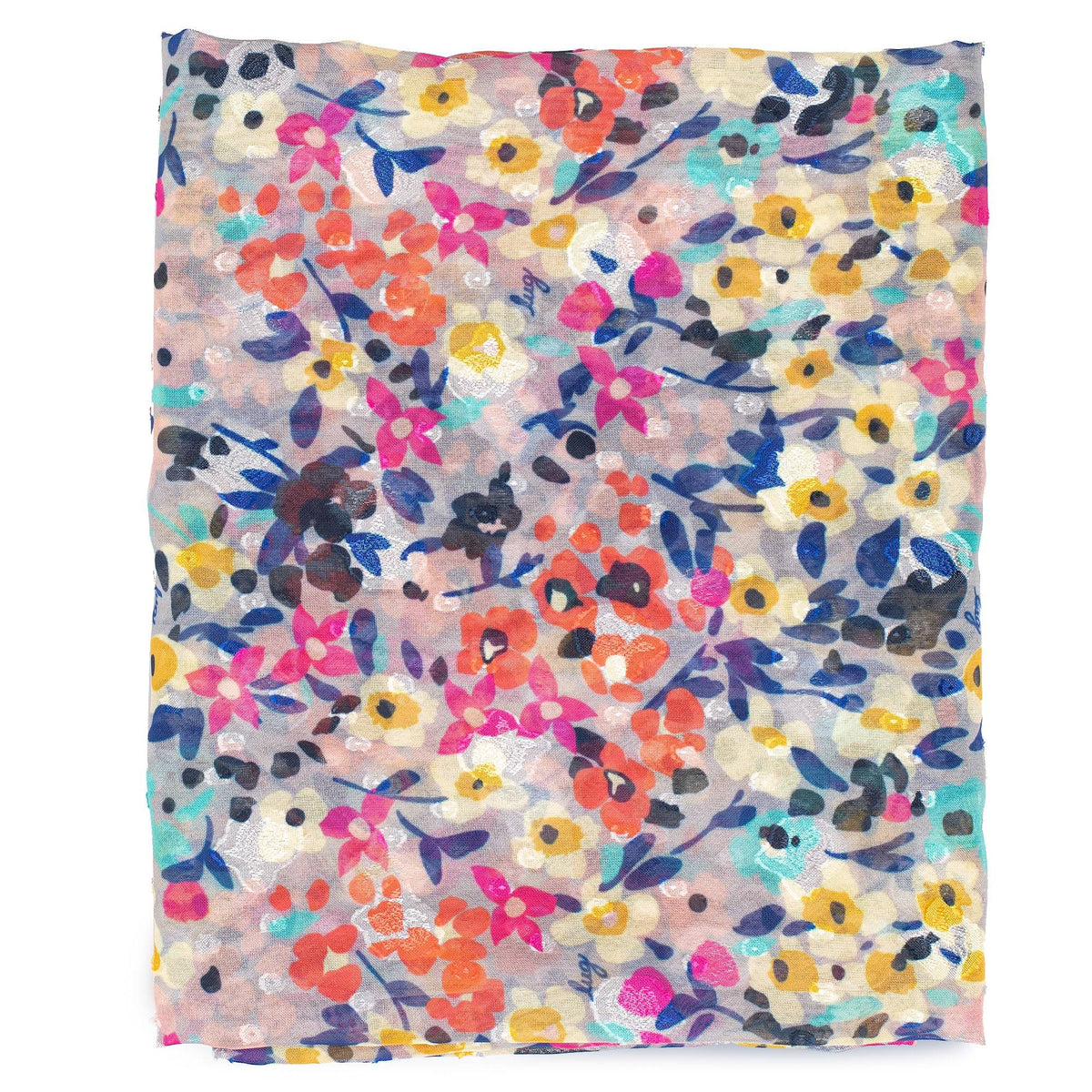 Twist Lightweight Printed Shawl - WILDFLOWER MULTI - Twist_WildflowerMulti_01a
