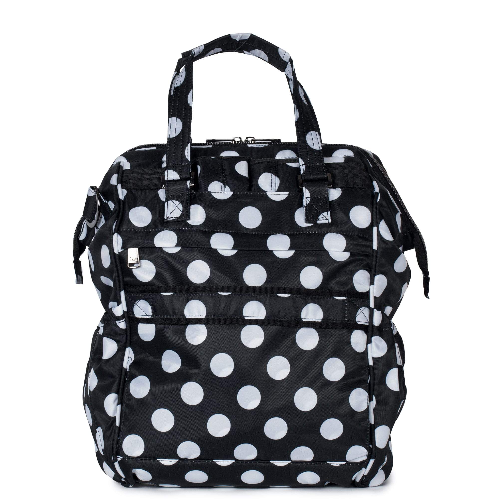 Via 2 Convertible Tote Bag - BLACK LARGE DOT - Via2_BlackLgDot_04