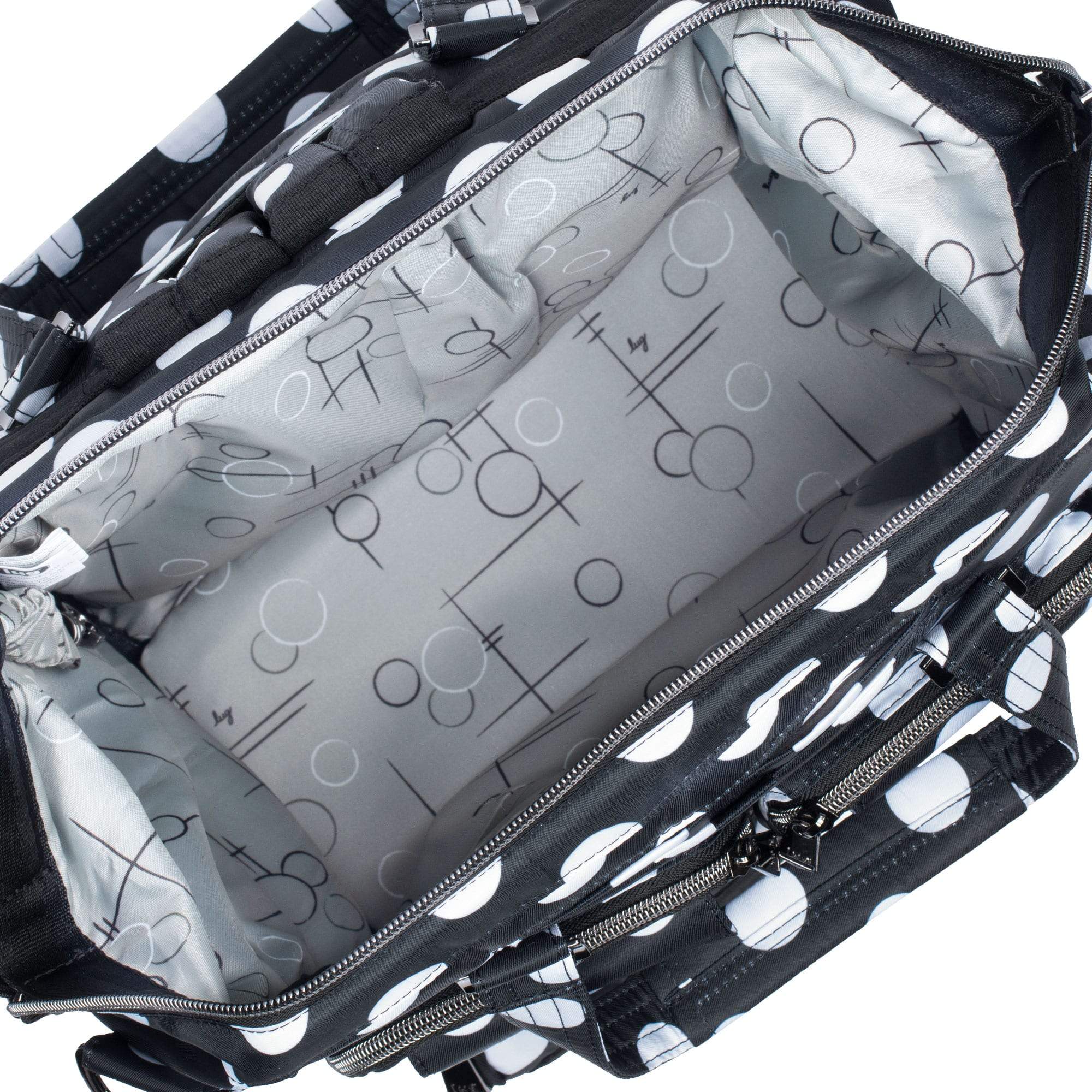 Via 2 Convertible Tote Bag - BLACK LARGE DOT - Via2_BlackLgDot_05