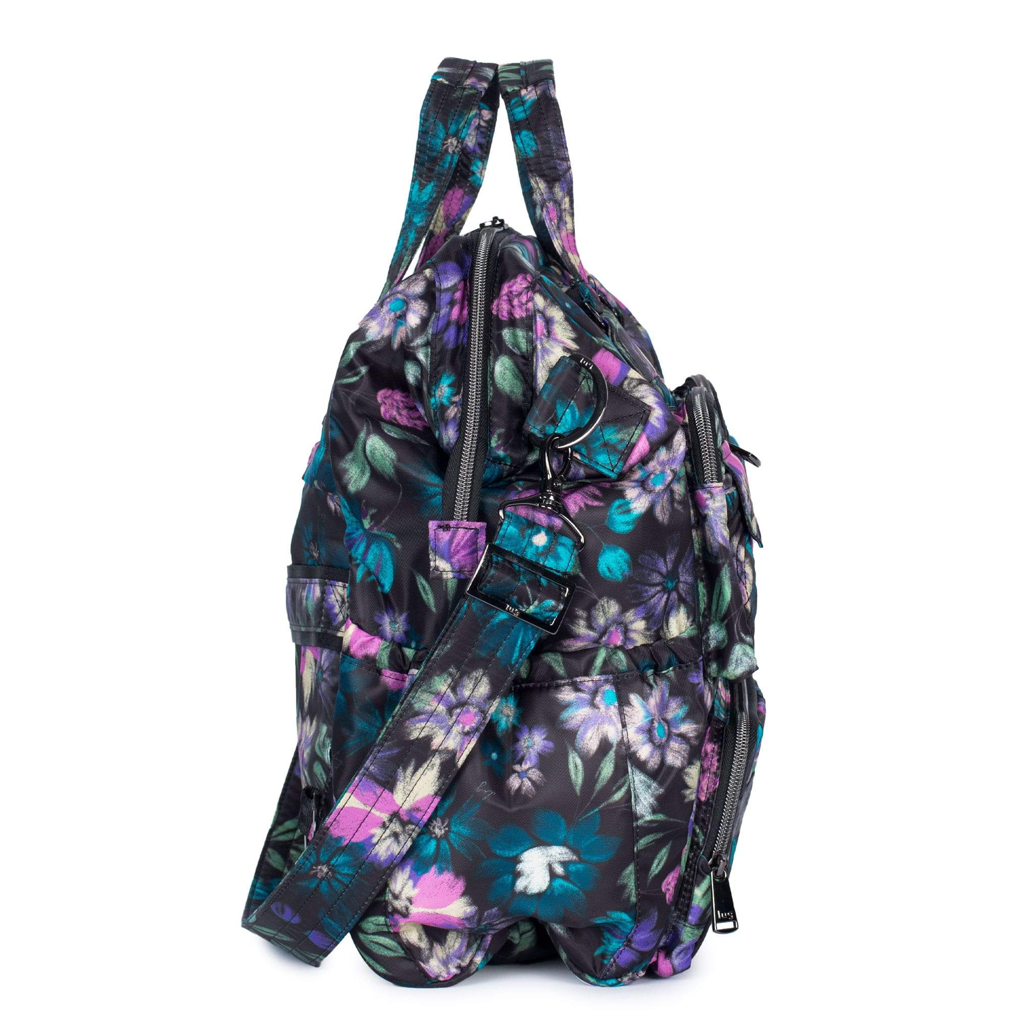 Via 2 Convertible Tote Bag - BLOOM BLACK - Via2_BloomBlack_03