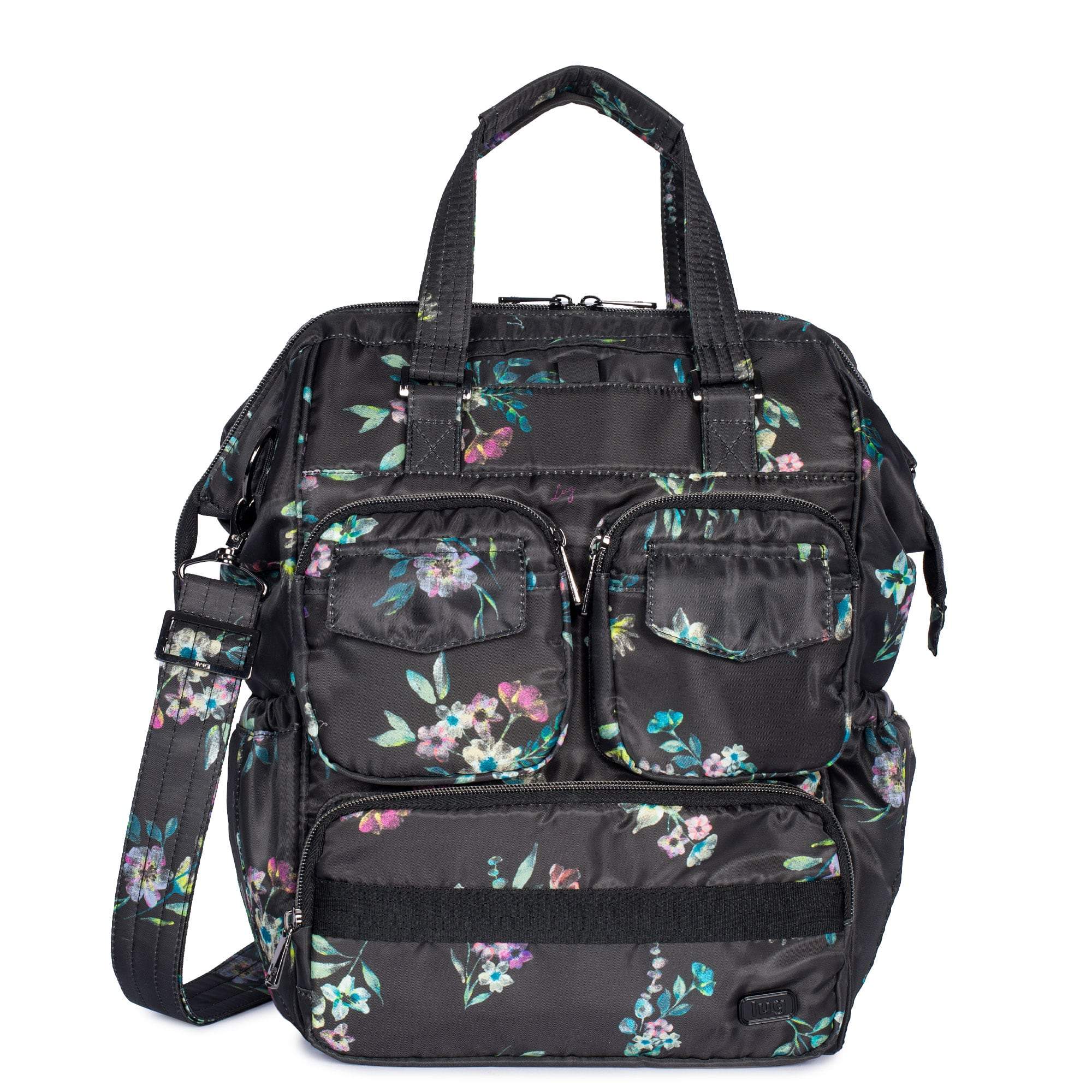 Via 2 Convertible Tote Bag - BOUQUET BLACK - Via2_BouquetBlack_01_ae9eb71e-2b71-4138-9c76-90cc4afaf869