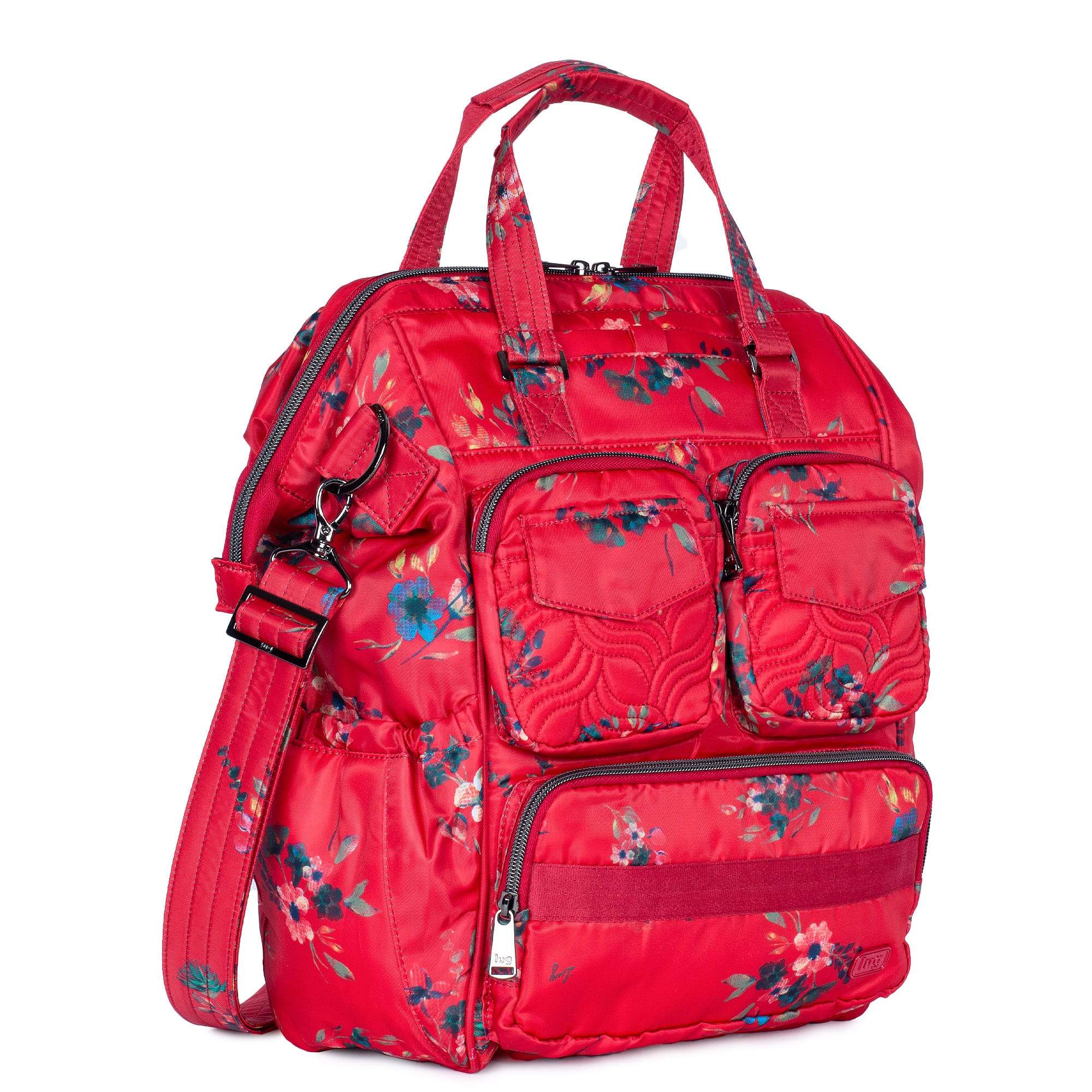 Via 2 Convertible Tote Bag - BOUQUET RED - Via2_BouquetRed_02