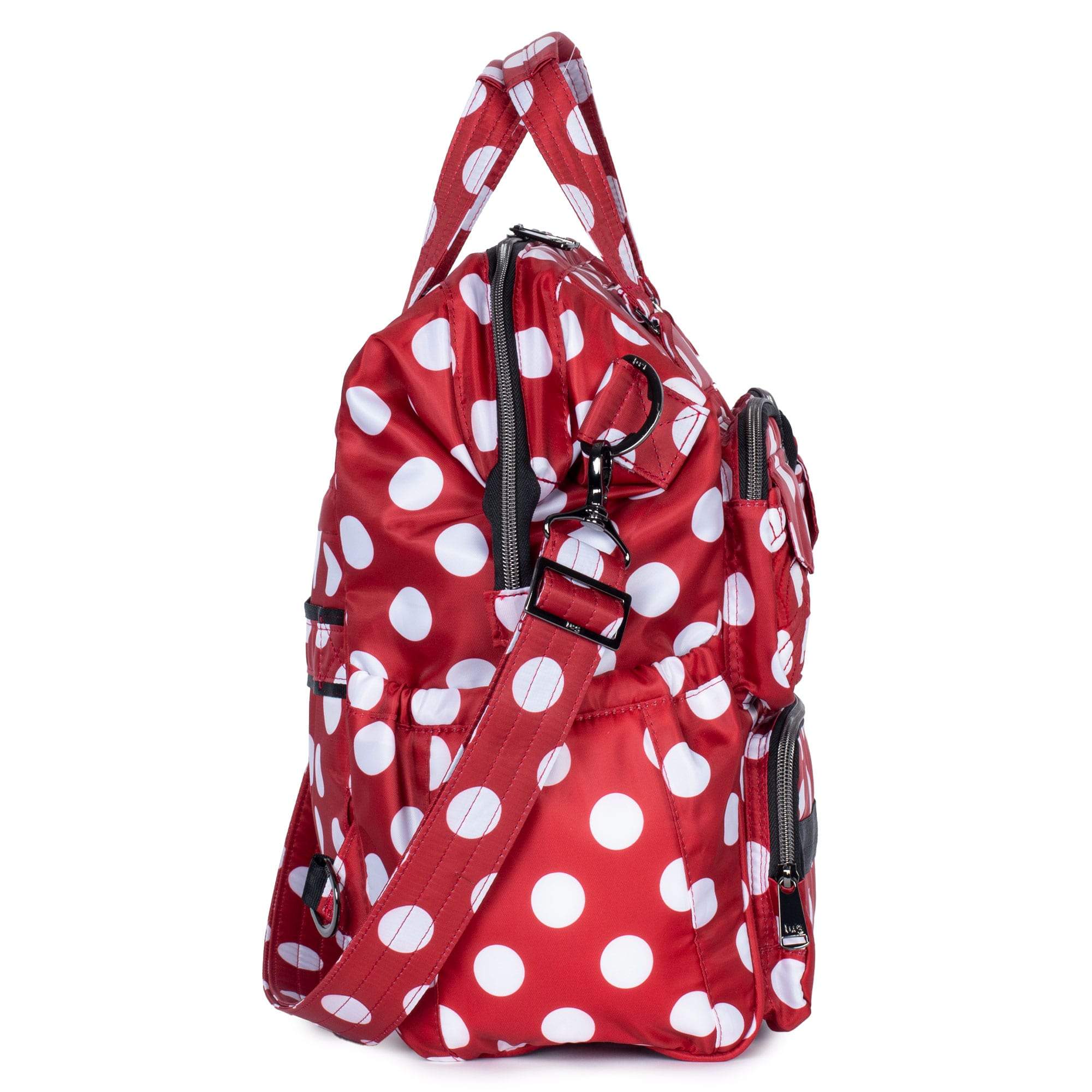 Via 2 Convertible Tote Bag - CRIMSON LARGE DOT - Via2_CrimsonLgDot_03