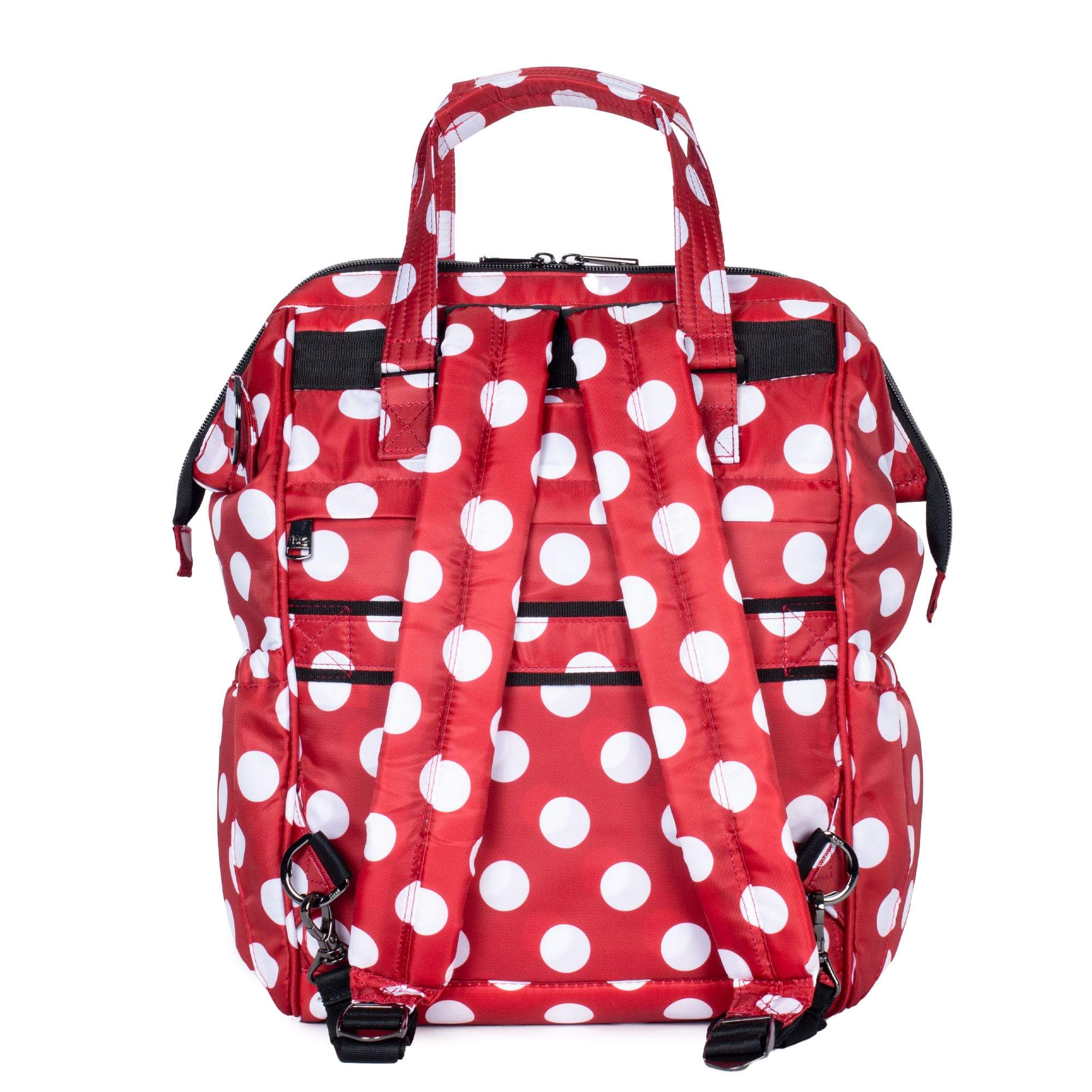 Via 2 Convertible Tote Bag - CRIMSON LARGE DOT - Via2_CrimsonLgDot_04a
