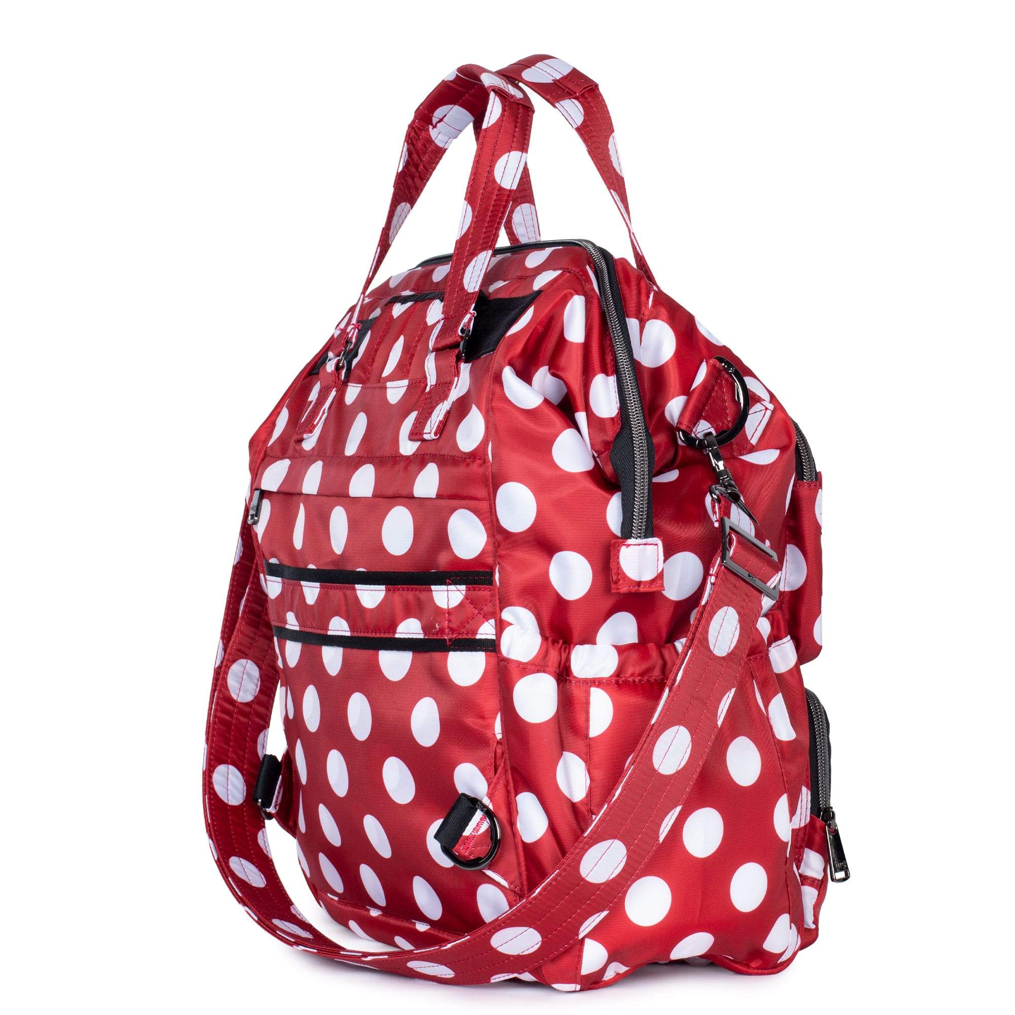 Via 2 Convertible Tote Bag - CRIMSON LARGE DOT - Via2_CrimsonLgDot_04b