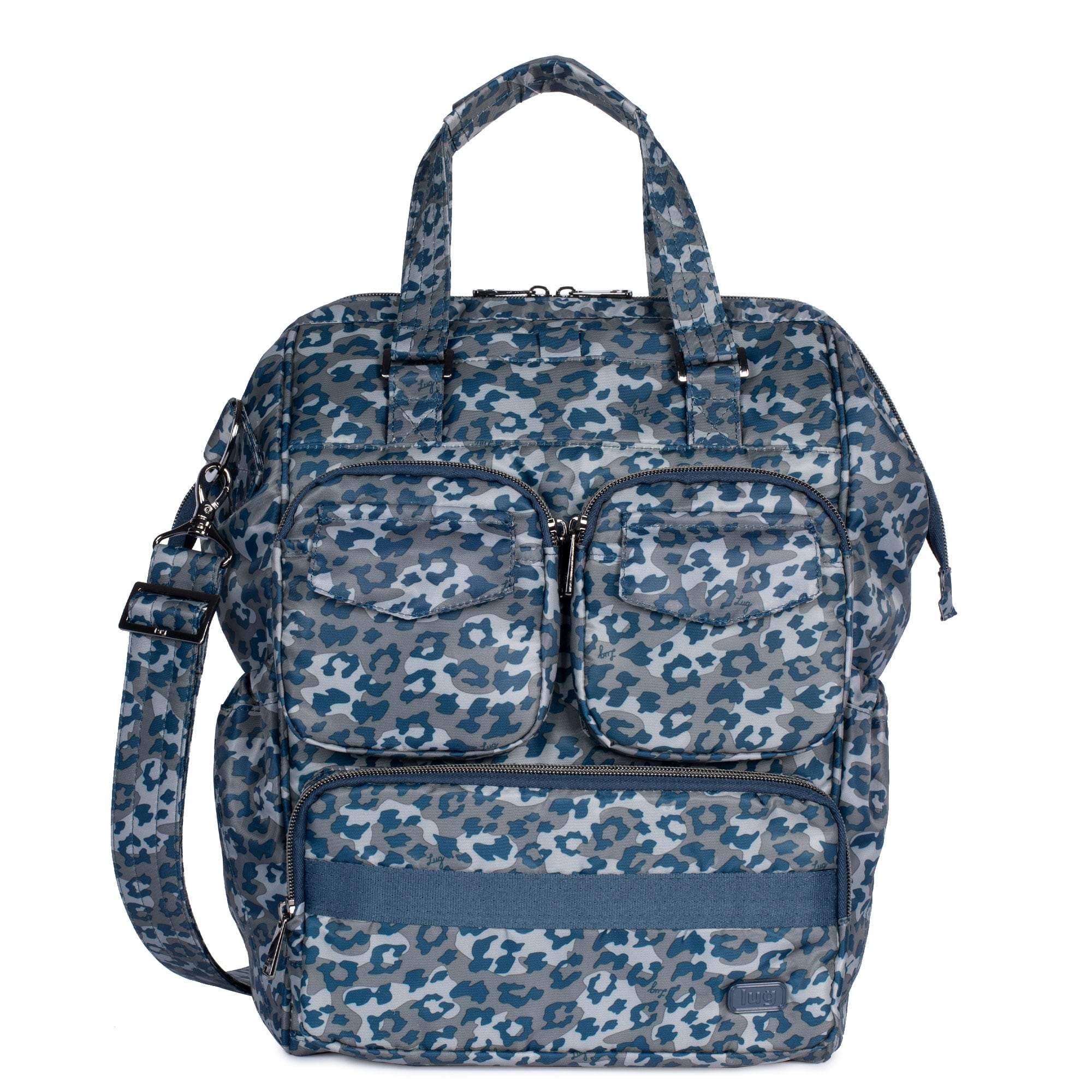 Via 2 Convertible Tote Bag - LEOPARD NAVY - Via2_LeopardNavy_01_62149c32-bc4e-444b-b7f1-e91f793cb3e3