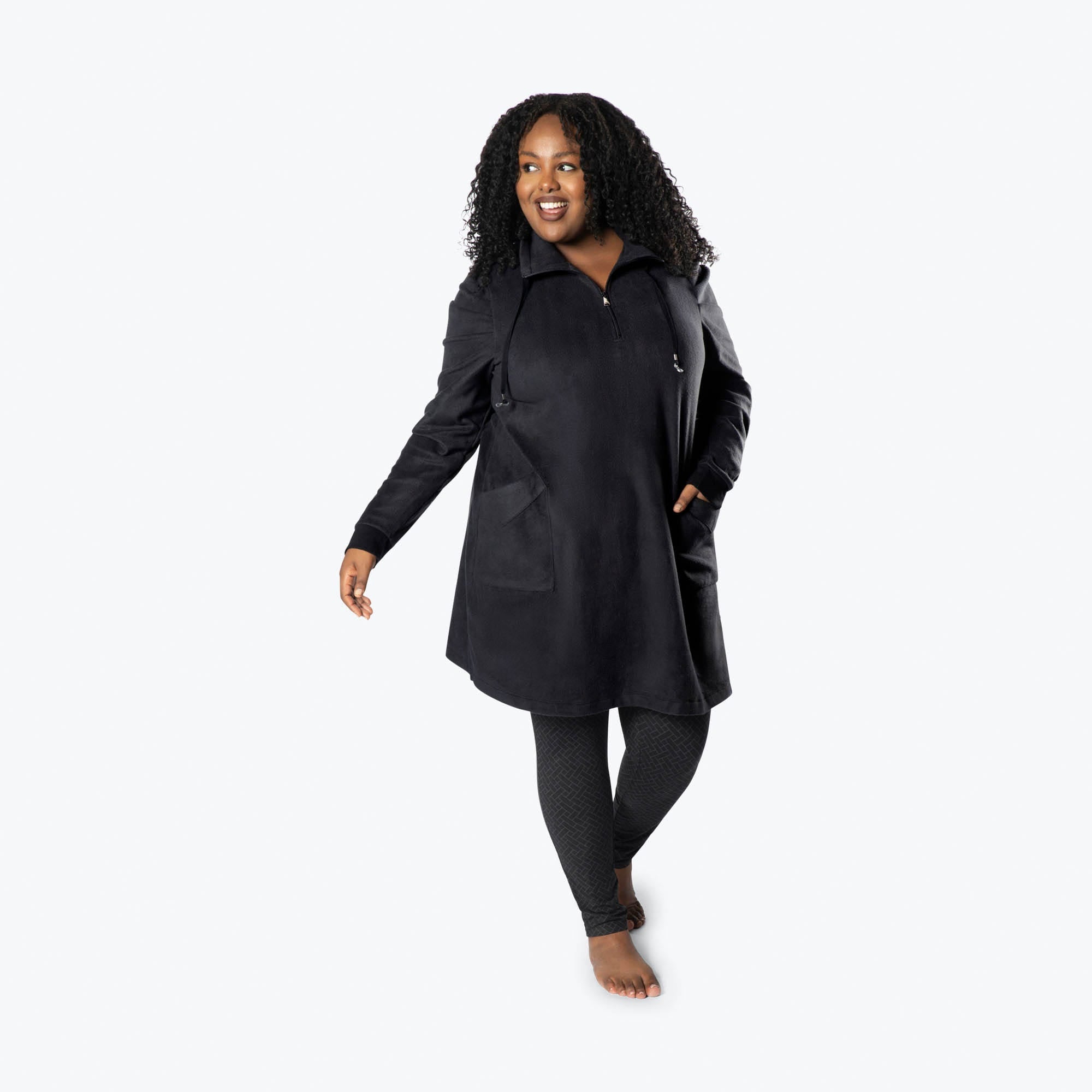 Via Stretch Fleece Tunic - BLACK - ViaStretchFleece_Black_XL_01
