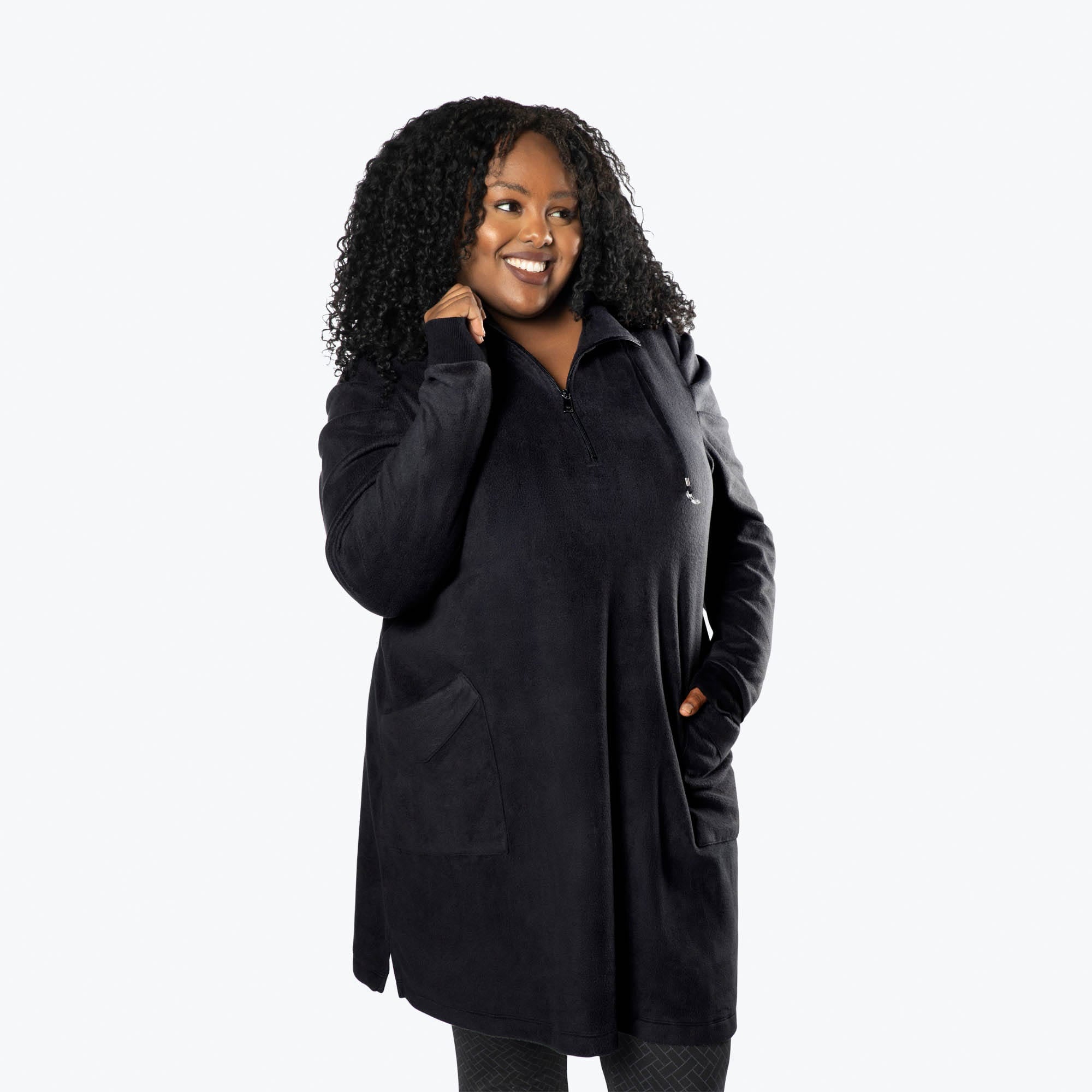 Via Stretch Fleece Tunic - BLACK - ViaStretchFleece_Black_XL_03