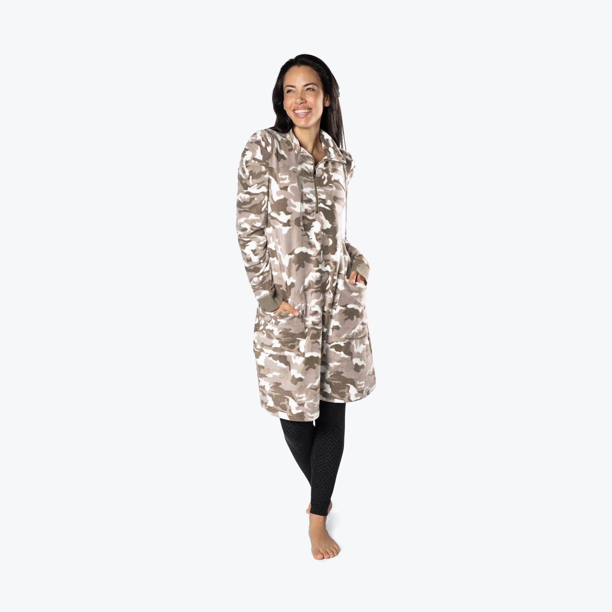Via Stretch Fleece Tunic - CAMO TAUPE - ViaStretchFleece_CamoTaupe_S_01