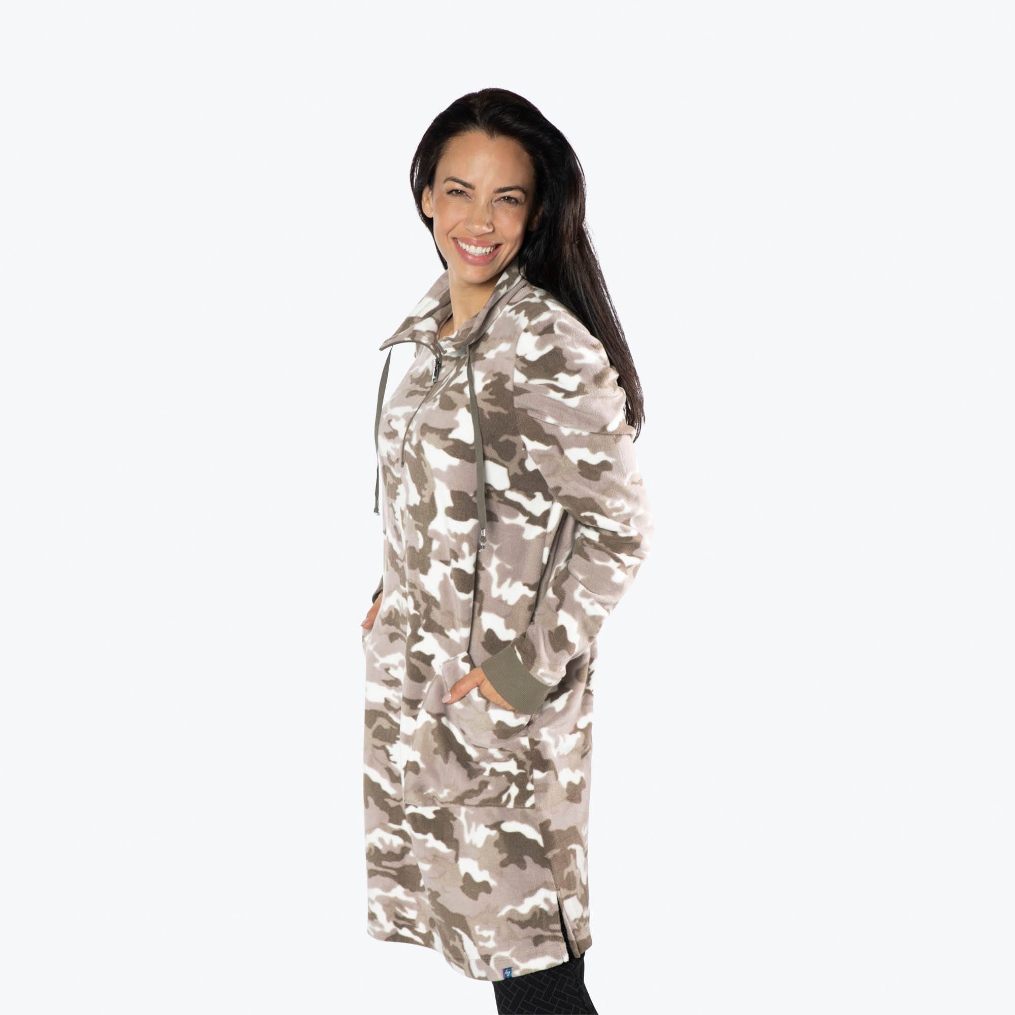 Via Stretch Fleece Tunic - CAMO TAUPE - ViaStretchFleece_CamoTaupe_S_03