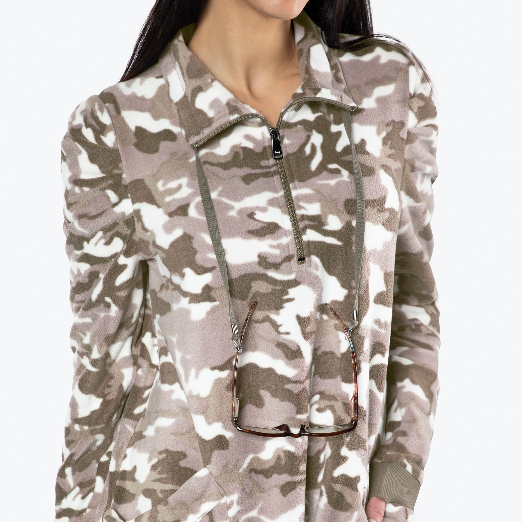 Via Stretch Fleece Tunic - CAMO TAUPE - ViaStretchFleece_CamoTaupe_S_04