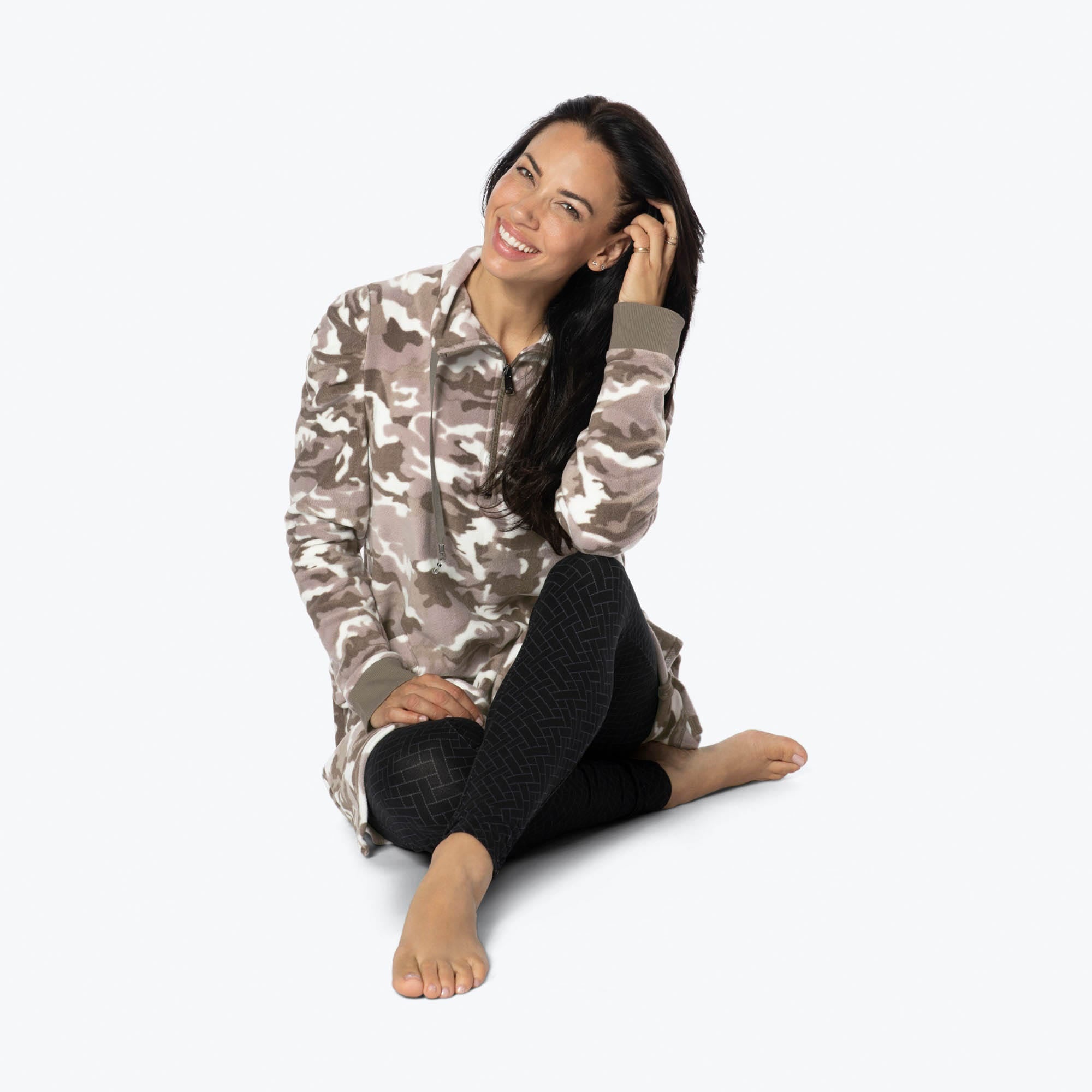 Via Stretch Fleece Tunic - CAMO TAUPE - ViaStretchFleece_CamoTaupe_S_05