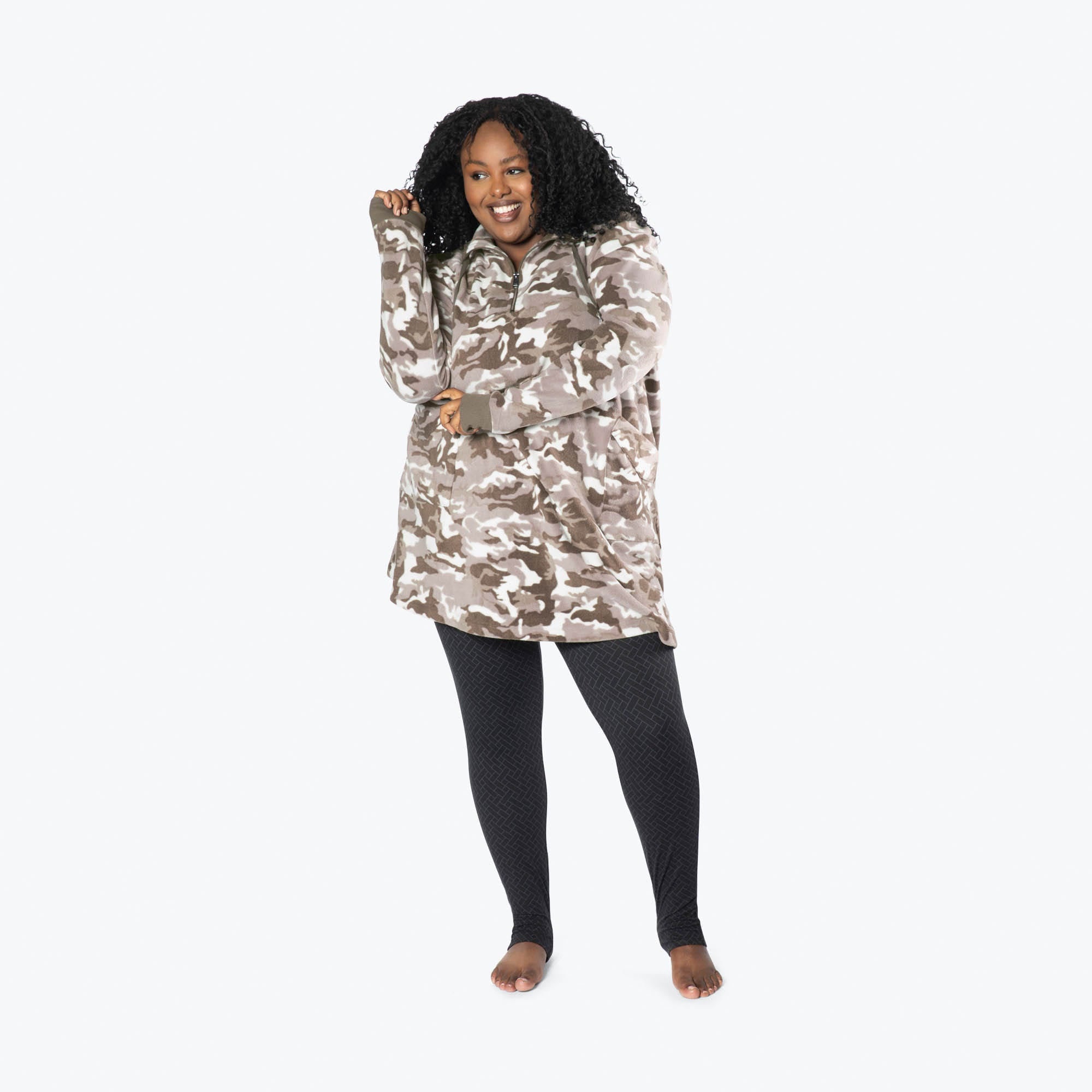 Via Stretch Fleece Tunic - CAMO TAUPE - ViaStretchFleece_CamoTaupe_XL_01