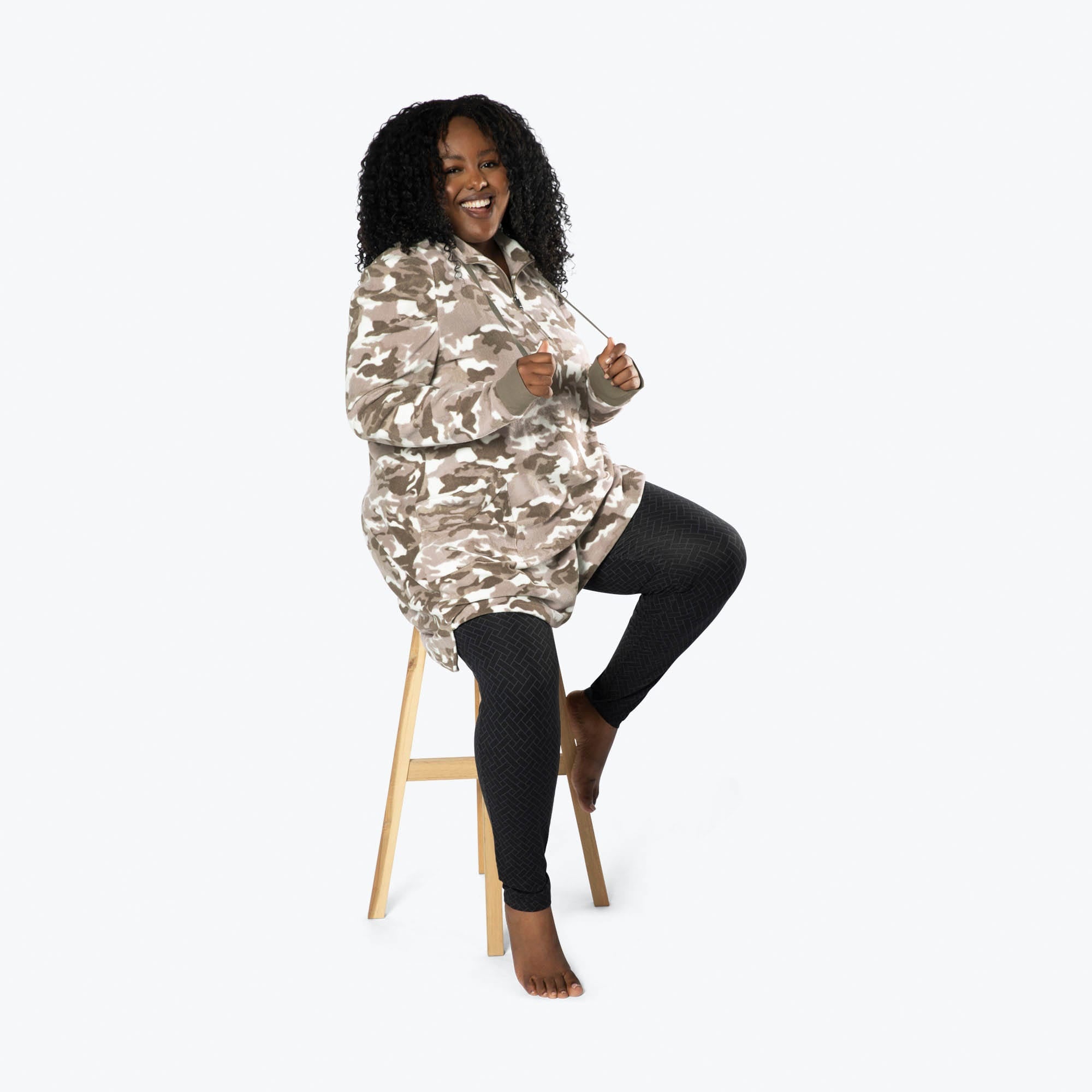 Via Stretch Fleece Tunic - CAMO TAUPE - ViaStretchFleece_CamoTaupe_XL_05