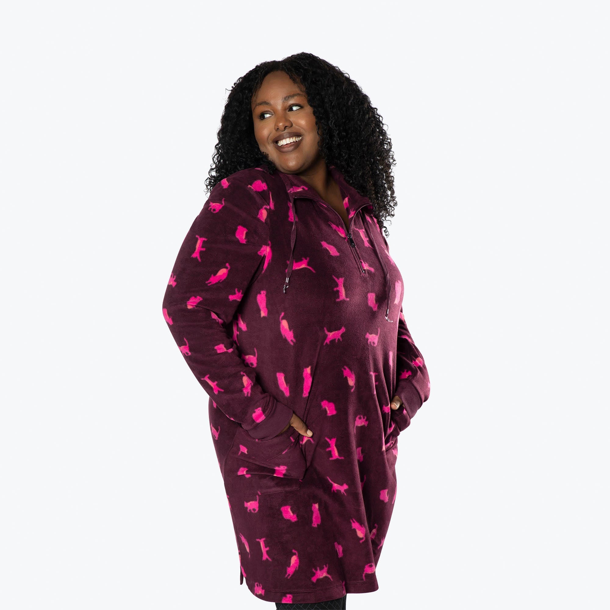 Via Stretch Fleece Tunic - CATS ORCHID - ViaStretchFleece_CatsOrchid_XL_03