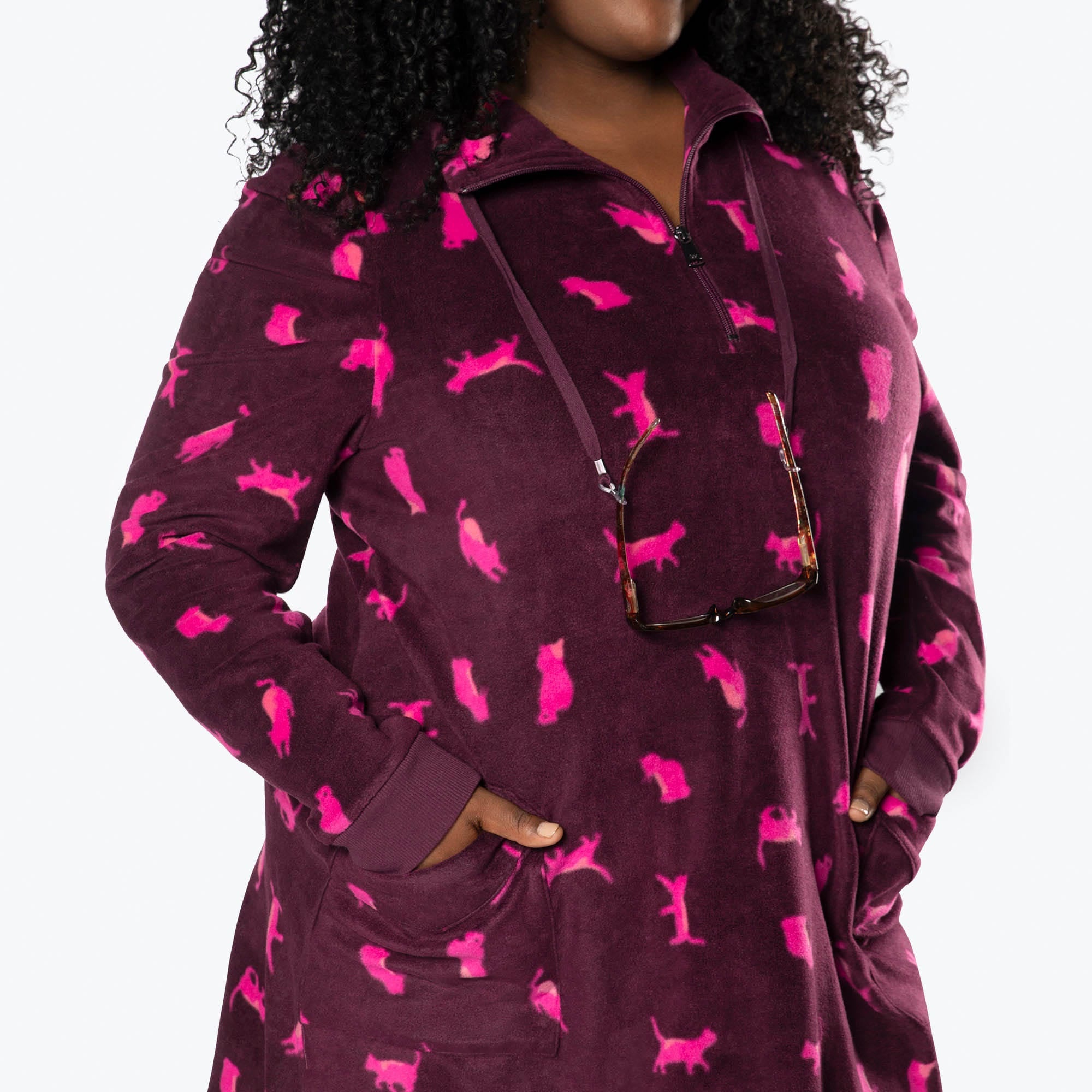 Via Stretch Fleece Tunic - CATS ORCHID - ViaStretchFleece_CatsOrchid_XL_04