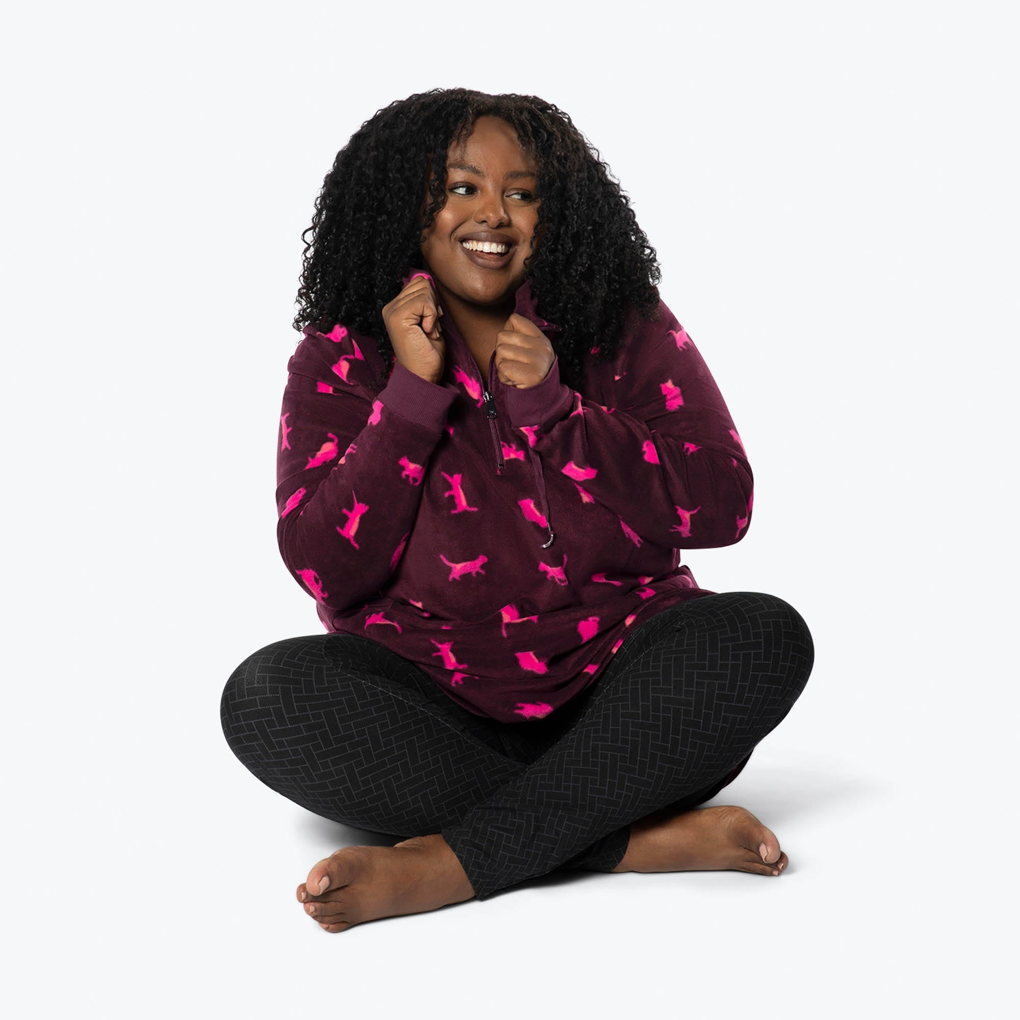 Via Stretch Fleece Tunic - CATS ORCHID - ViaStretchFleece_CatsOrchid_XL_05