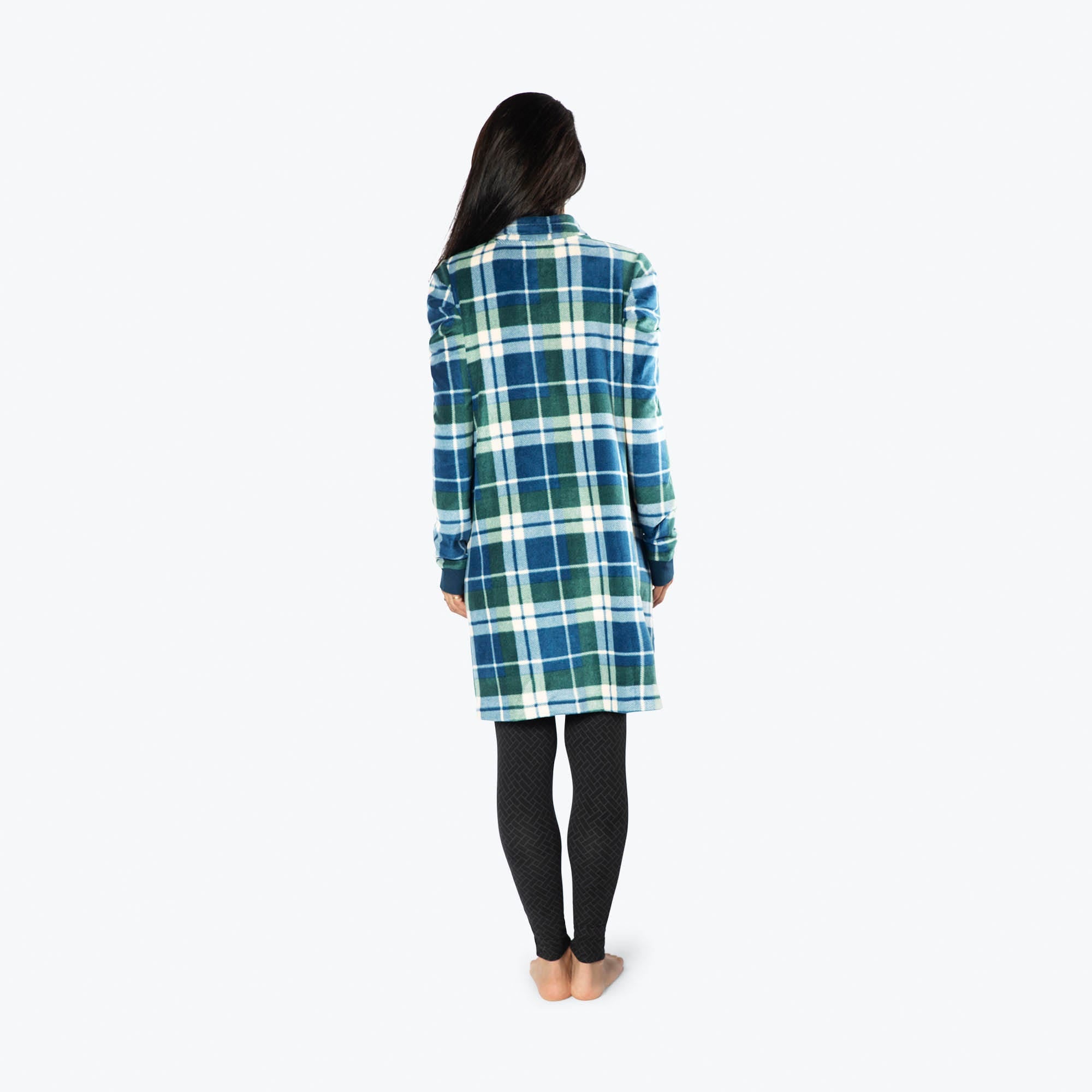 Via Stretch Fleece Tunic - FLANNEL PLAID NAVY - ViaStretchFleece_FlannelPlaid_S_02