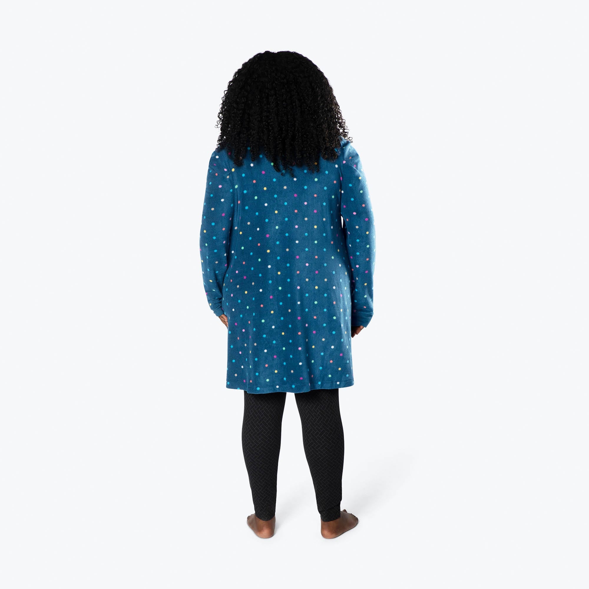 Via Stretch Fleece Tunic - MULTI DOTS NAVY - ViaStretchFleece_MultiDots_XL_02