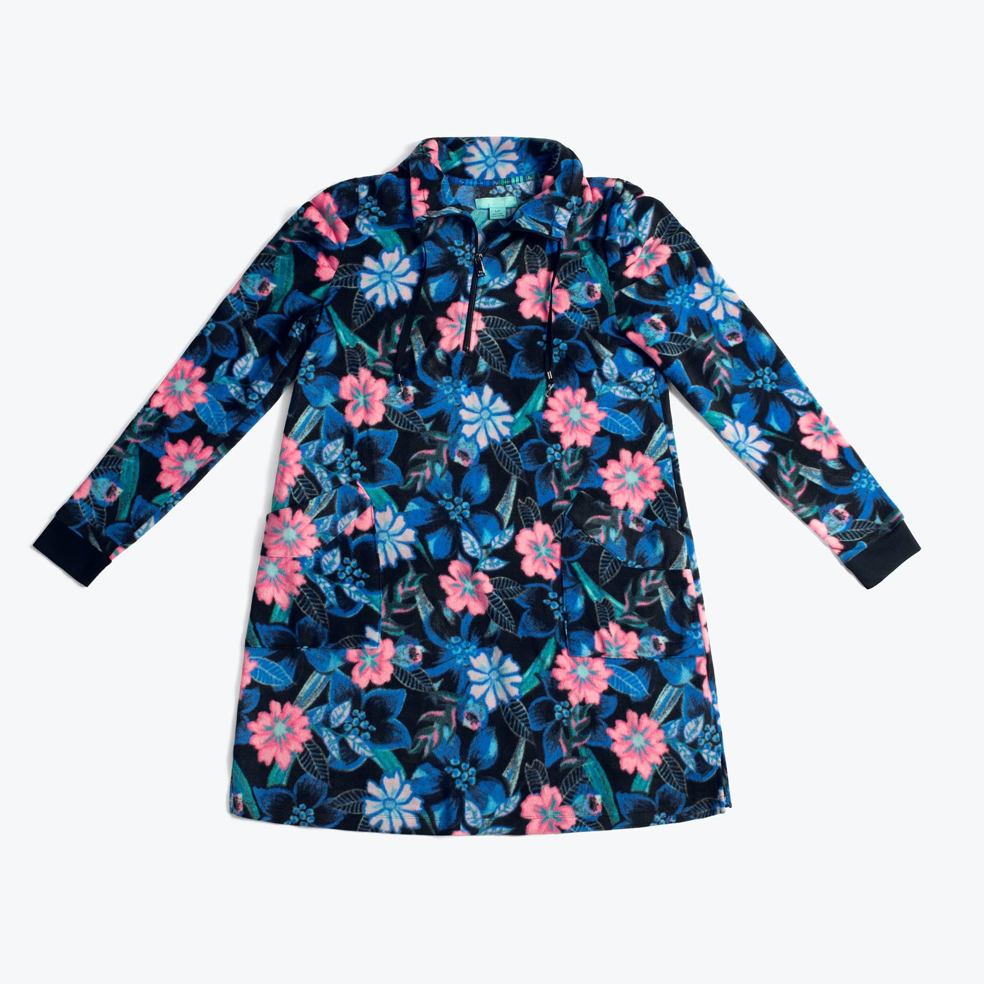 Via Stretch Fleece Tunic - RESORT BLACK - ViaStretchFleece_ResortBlack_06_Flatlay