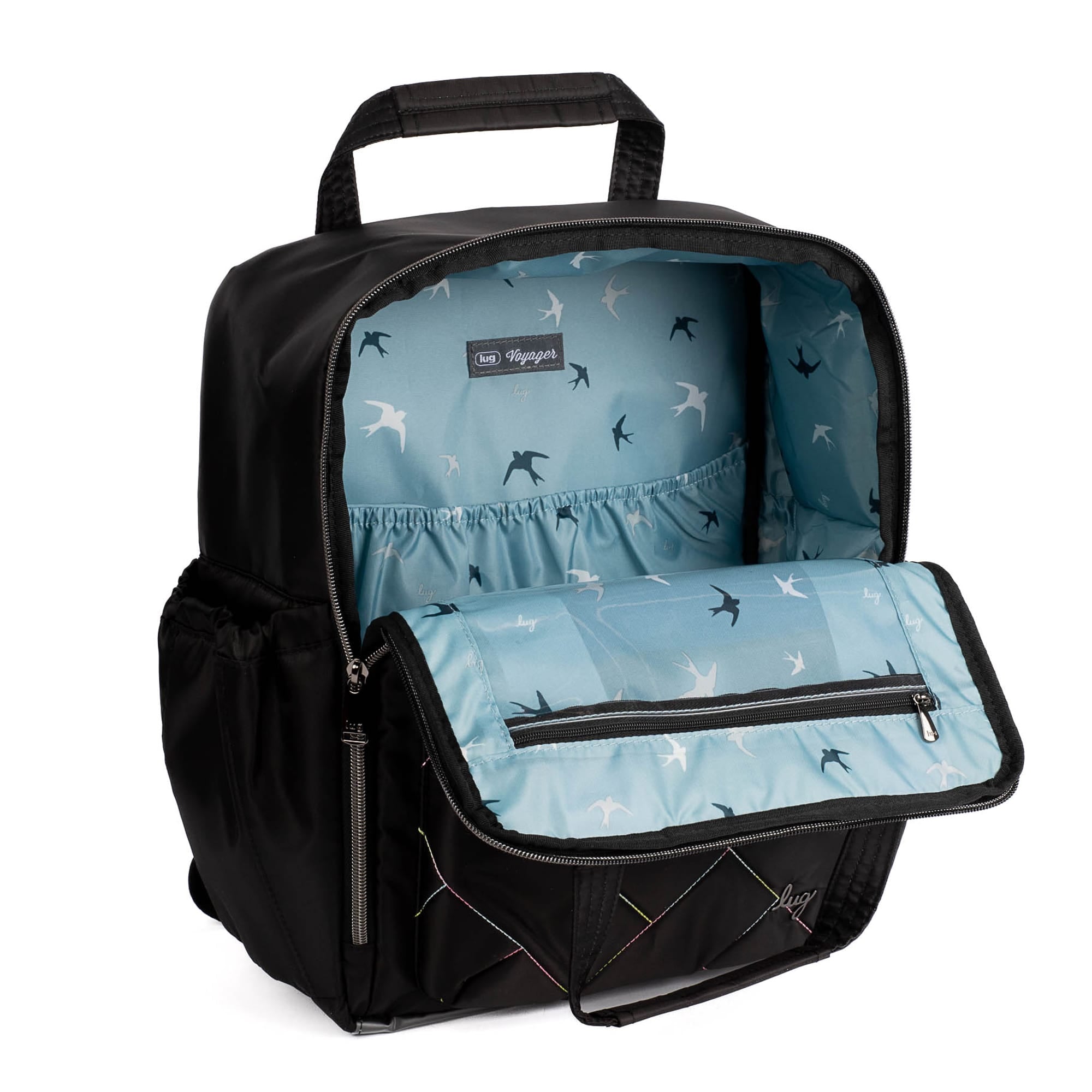 Voyager Backpack - BLACK ICEPOP STITCH - Voyager_BlackIcePopStitch_05