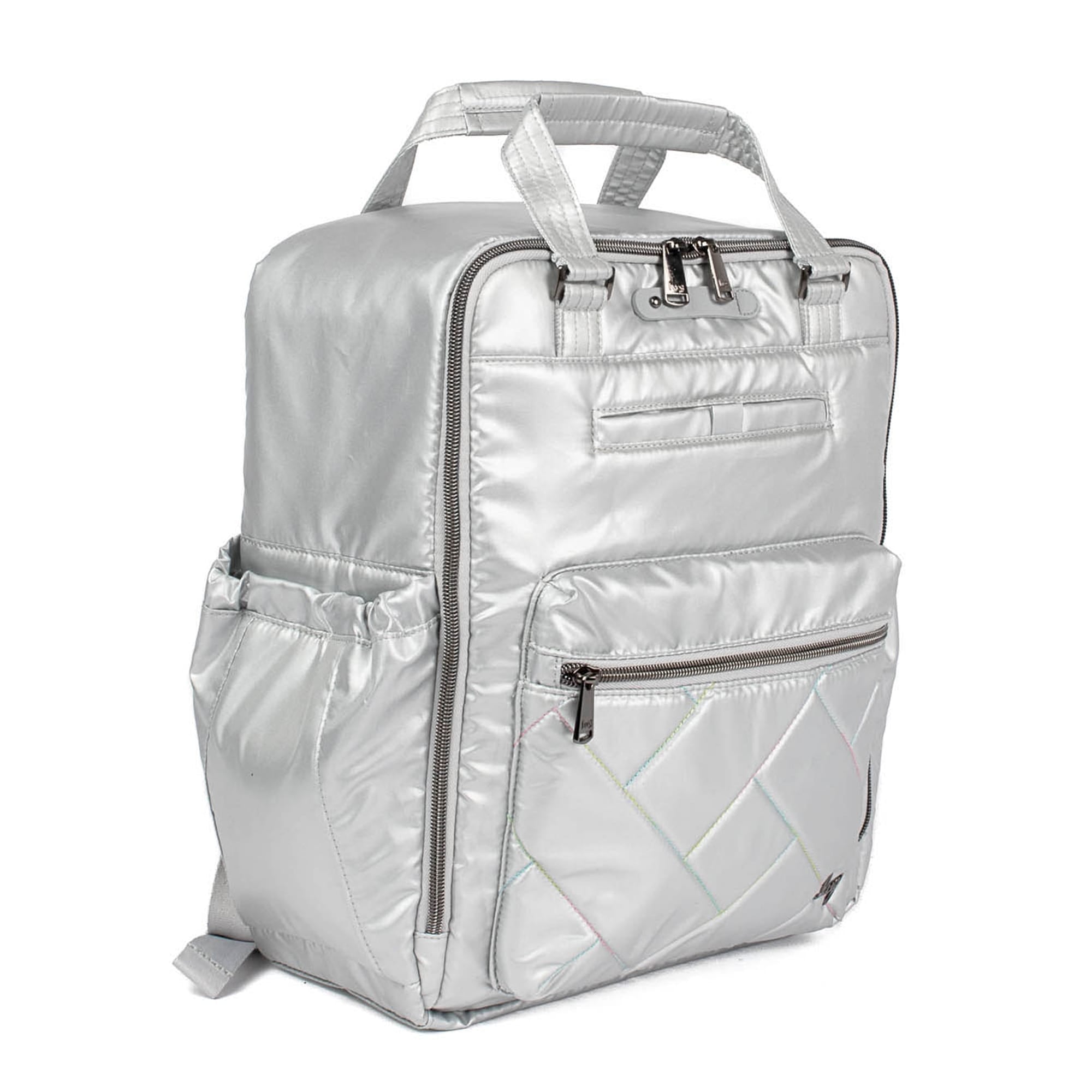 Voyager Backpack - METALLIC SILVER ICEPOP STITCH - Voyager_MetallicSilver_02