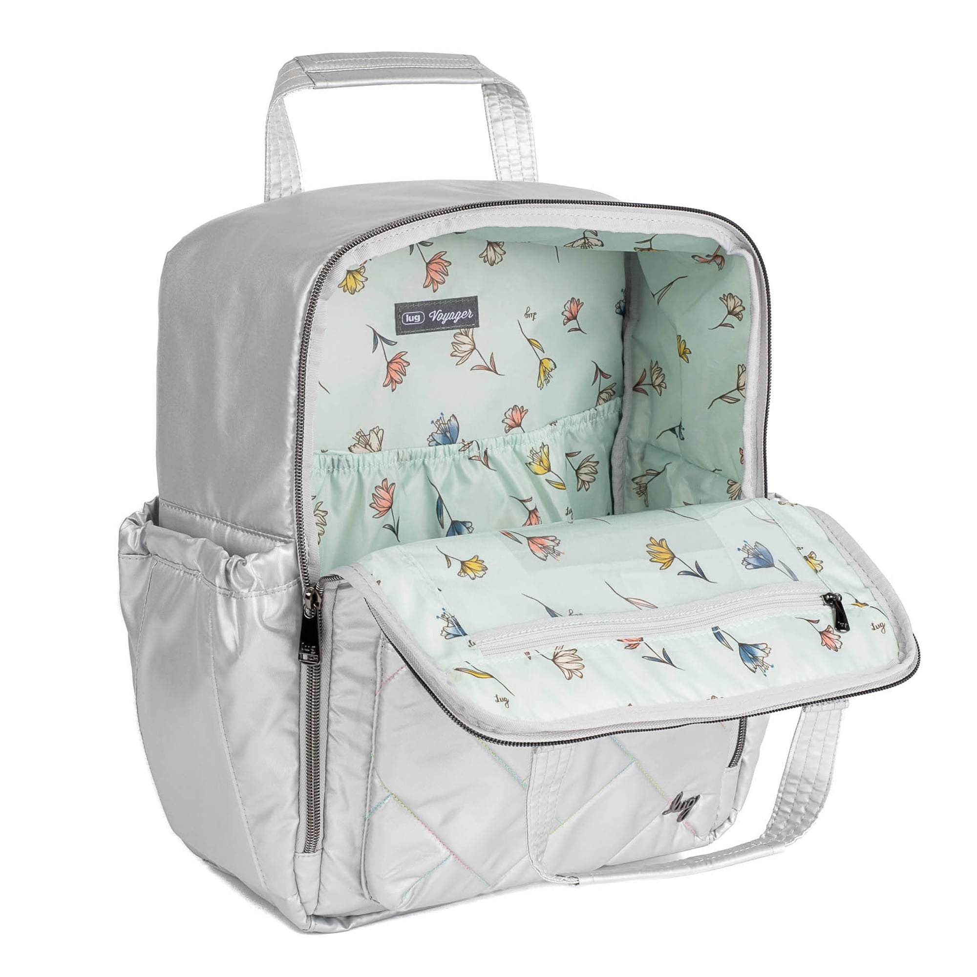 Voyager Backpack - METALLIC SILVER ICEPOP STITCH - Voyager_MetallicSilver_05