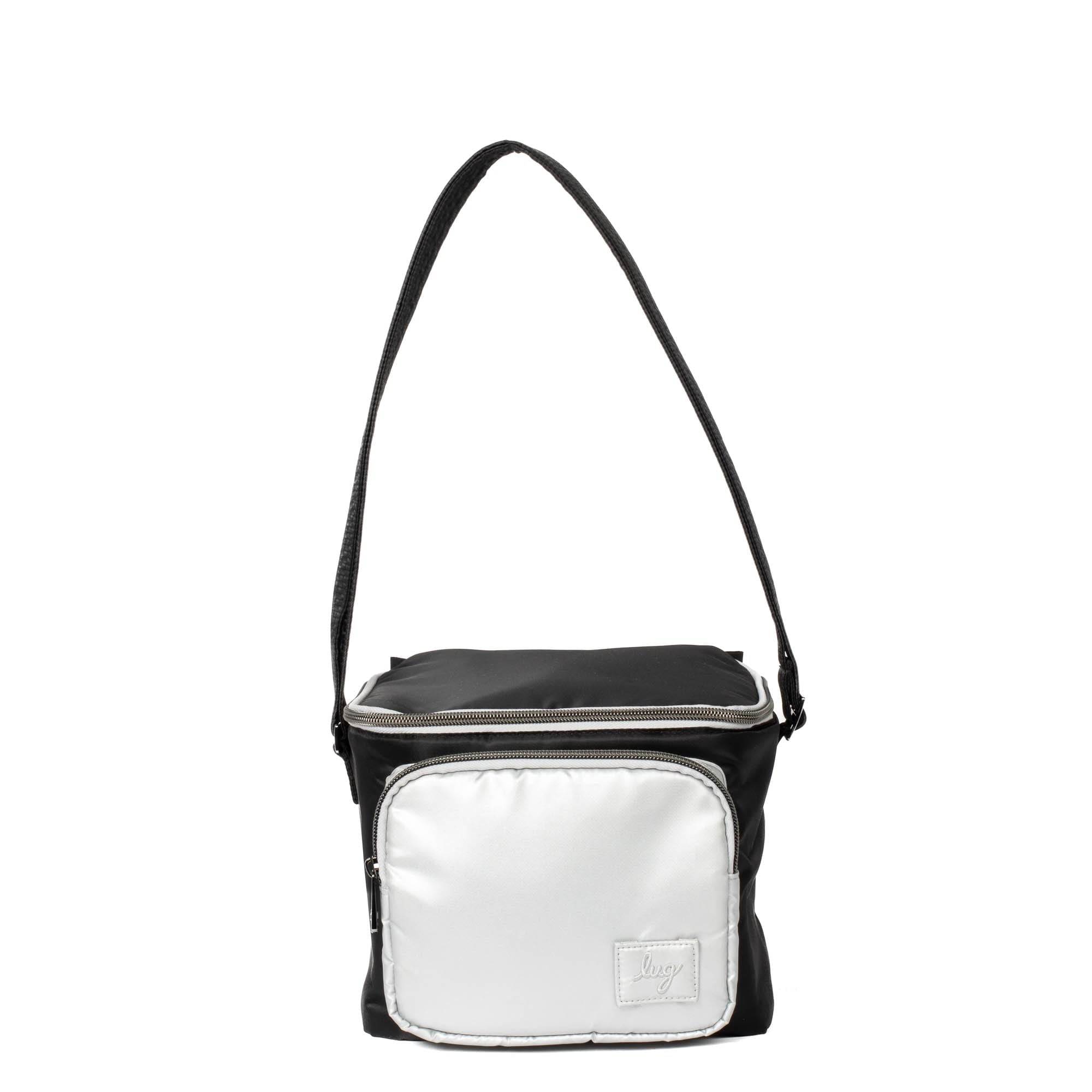 Whisk Lunch Tote Bag - BLACK METALLIC SILVER - WhiskLunchBag_BlackMetSilver_01