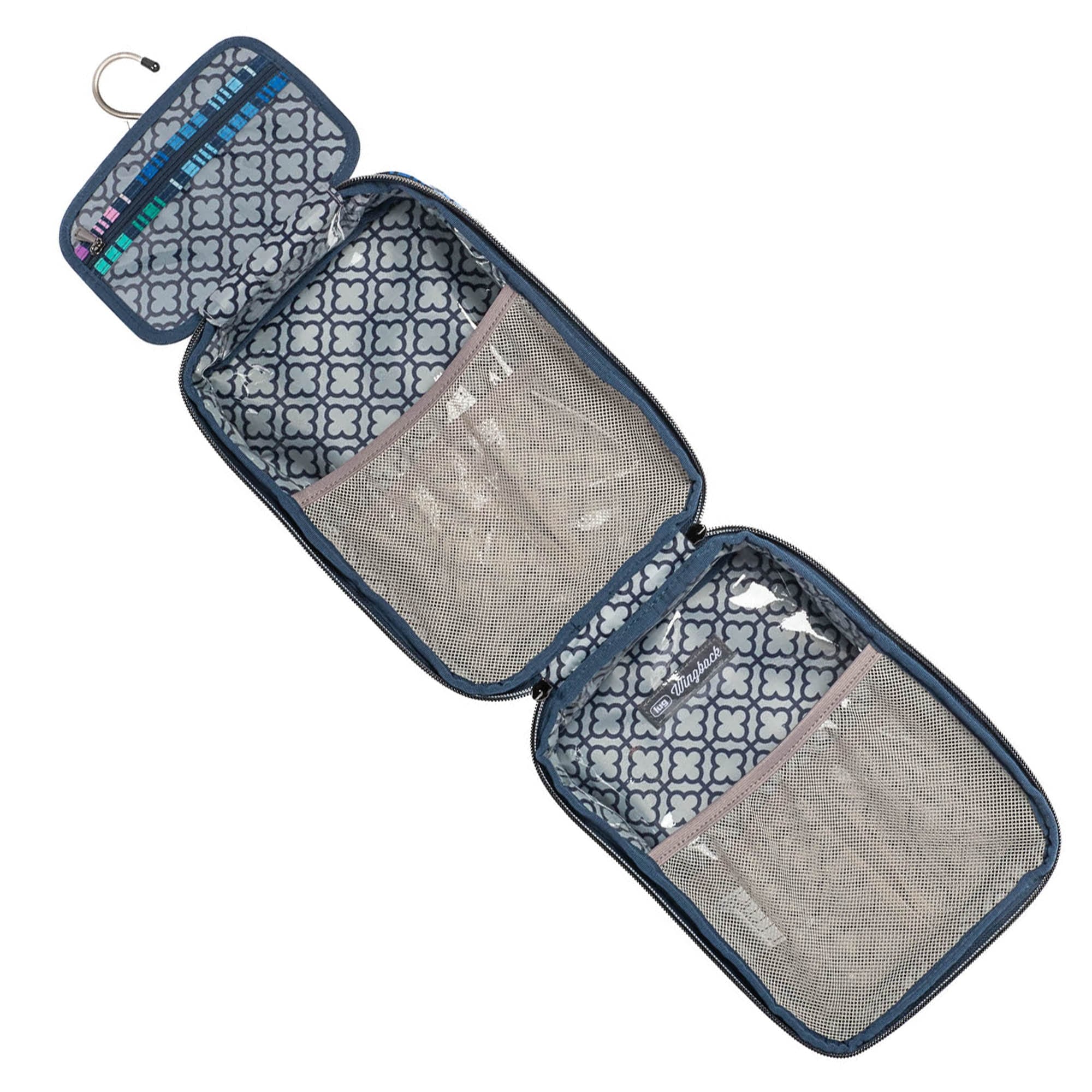 Wingback Hanging Toiletry Case - LOVE STRIPE MULTI - Wingback_LoveStripeMulti_05