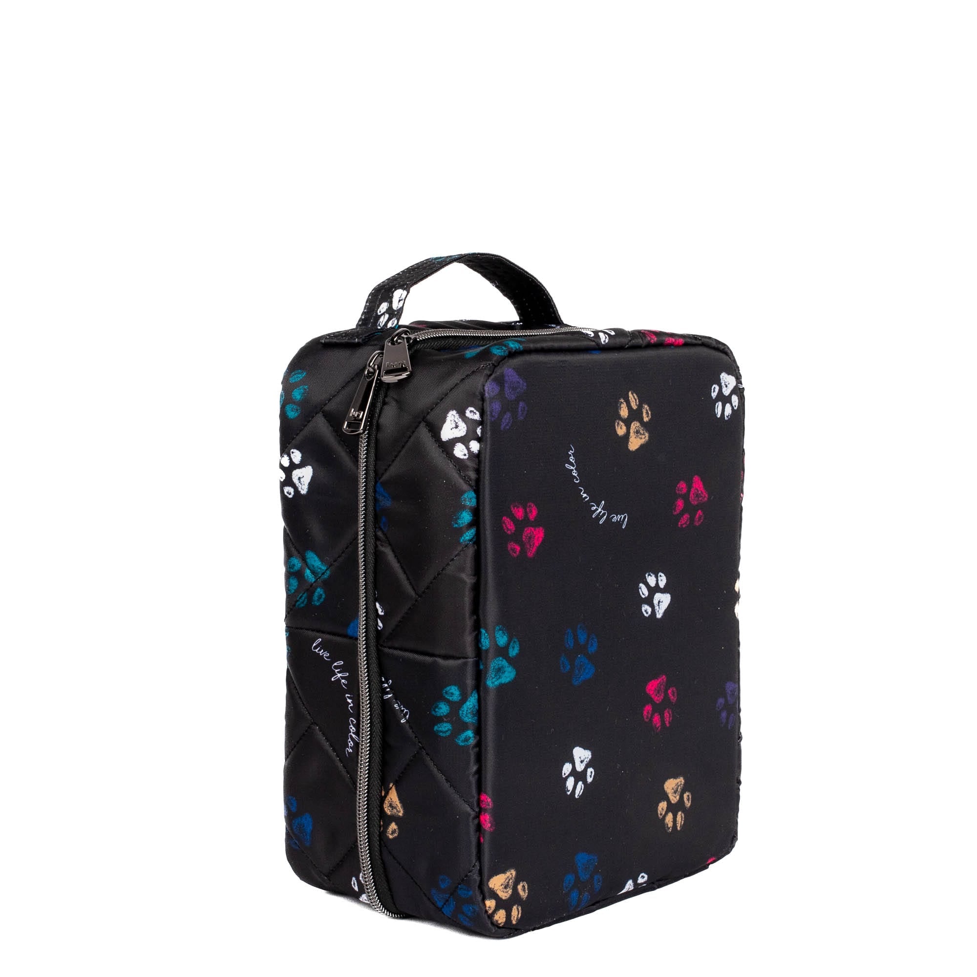 Wingback Hanging Toiletry Case - PAWS BLACK - Wingback_PawsBlack_02
