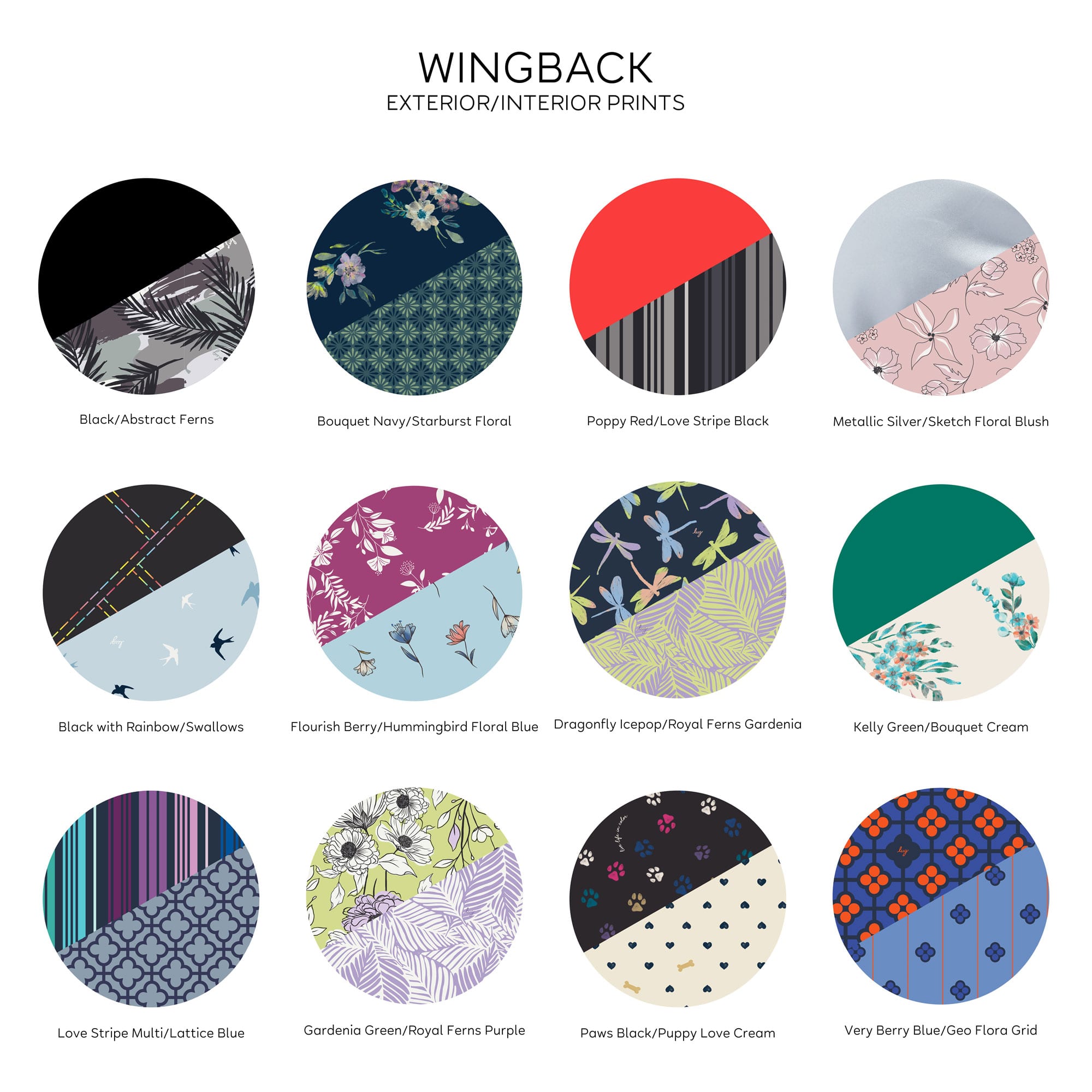 Wingback Hanging Toiletry Case - - Wingback_Swatches