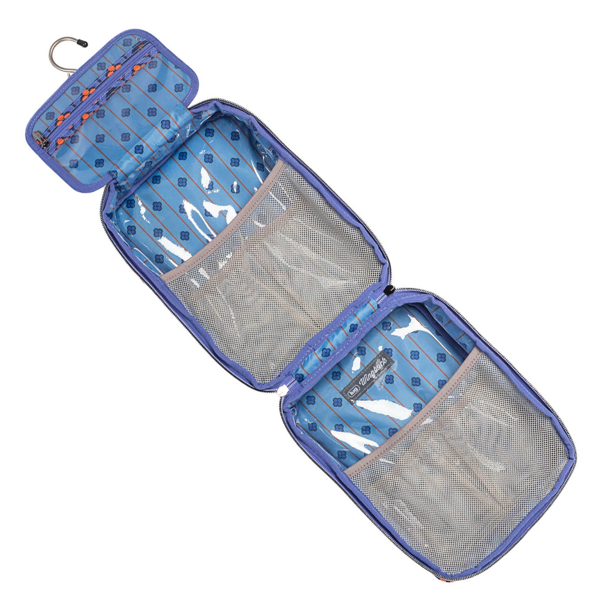 Wingback Hanging Toiletry Case - VERY BERRY BLUE - Wingback_VeryBerryBlue_05