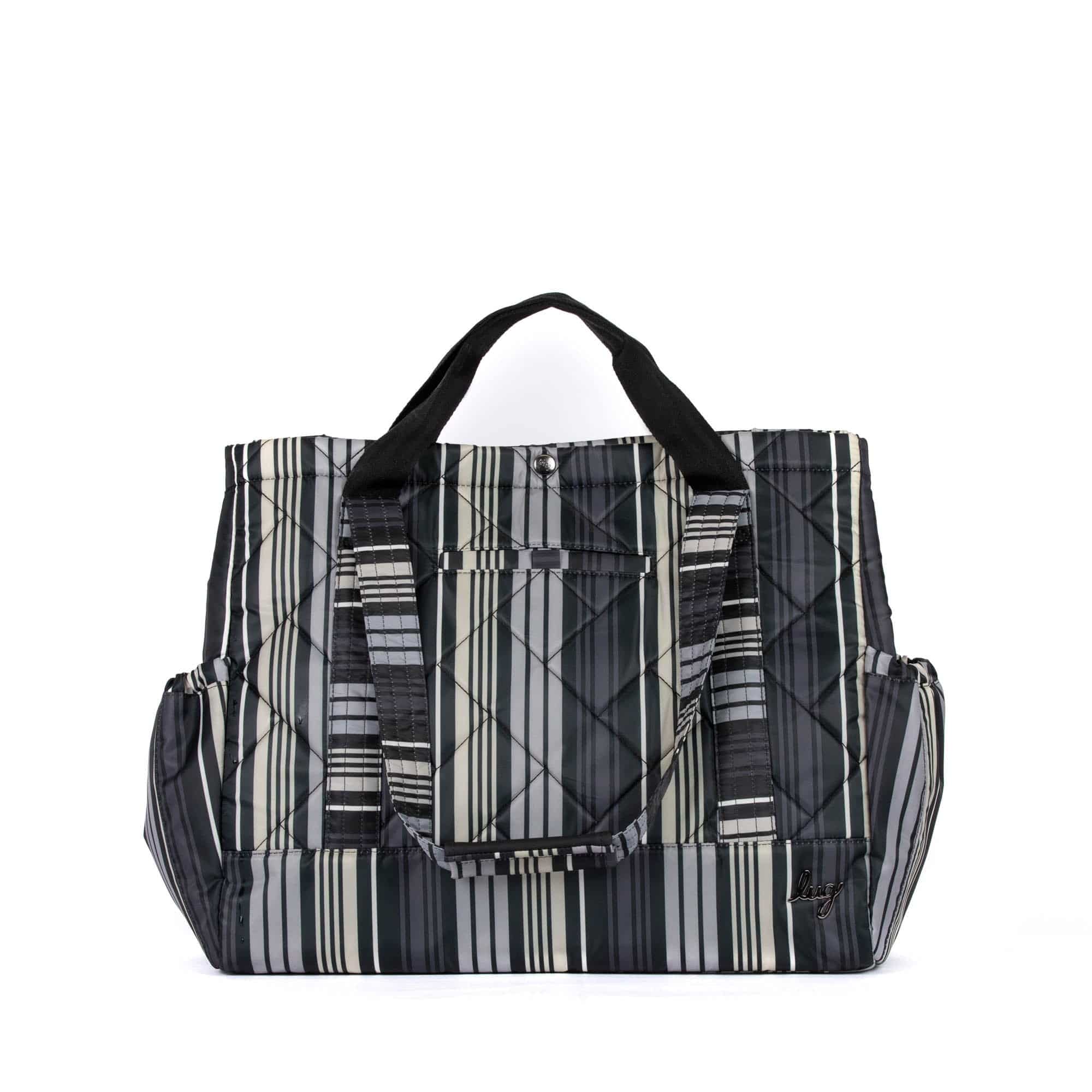Yacht Carry-All Tote - LOVE STRIPE BLACK - Yacht_LoveStripeBlack_01