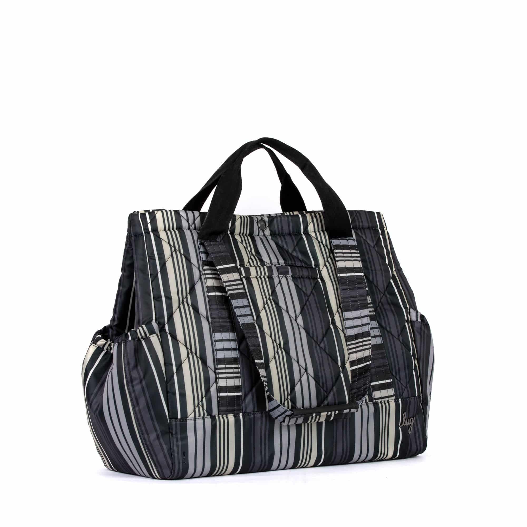 Yacht Carry-All Tote - LOVE STRIPE BLACK - Yacht_LoveStripeBlack_02