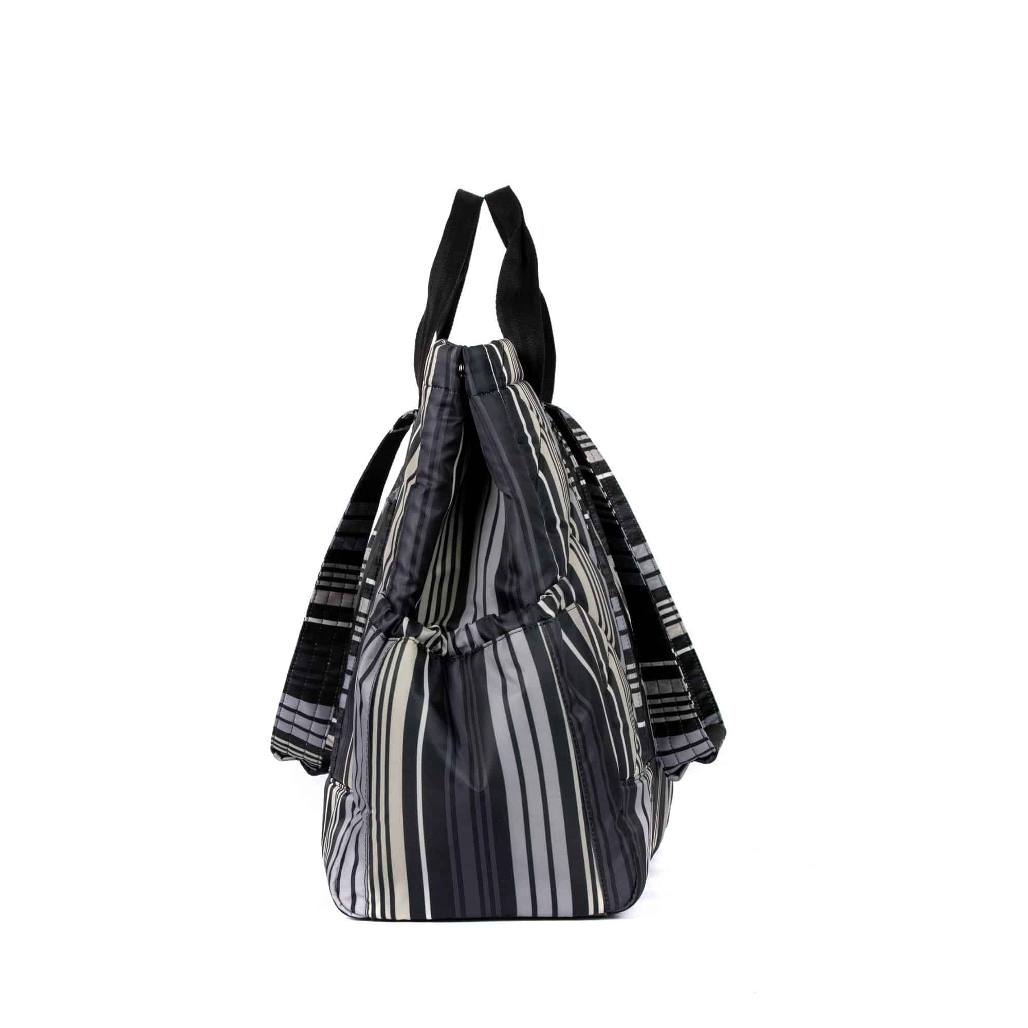 Yacht Carry-All Tote - LOVE STRIPE BLACK - Yacht_LoveStripeBlack_03