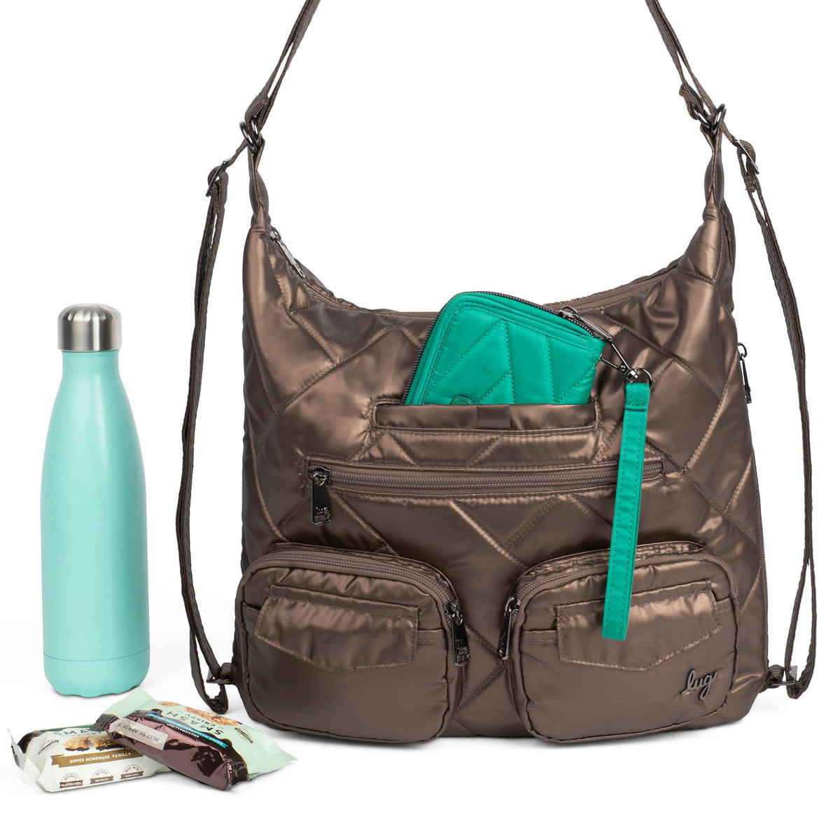 Zipliner 2 Convertible Hobo Bag - BLACK RAINBOW STITCH - Zipliner2_Lifestyle_01