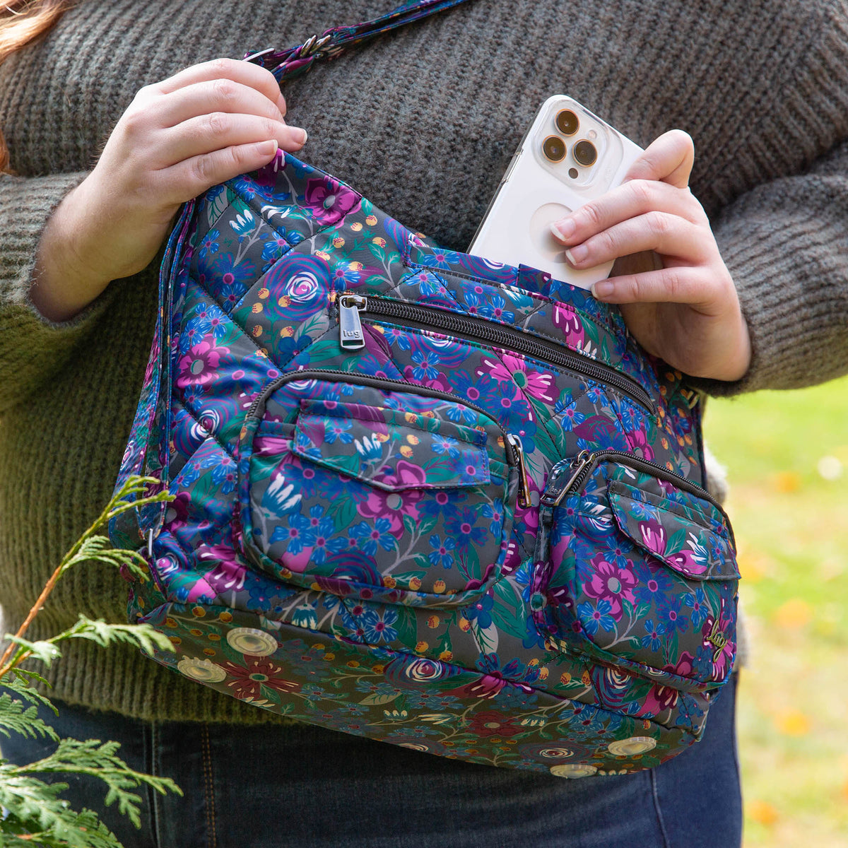 Zipliner 2 Convertible Hobo Bag - WHIMSY BLACK - Zipliner2_Lifestyle_05