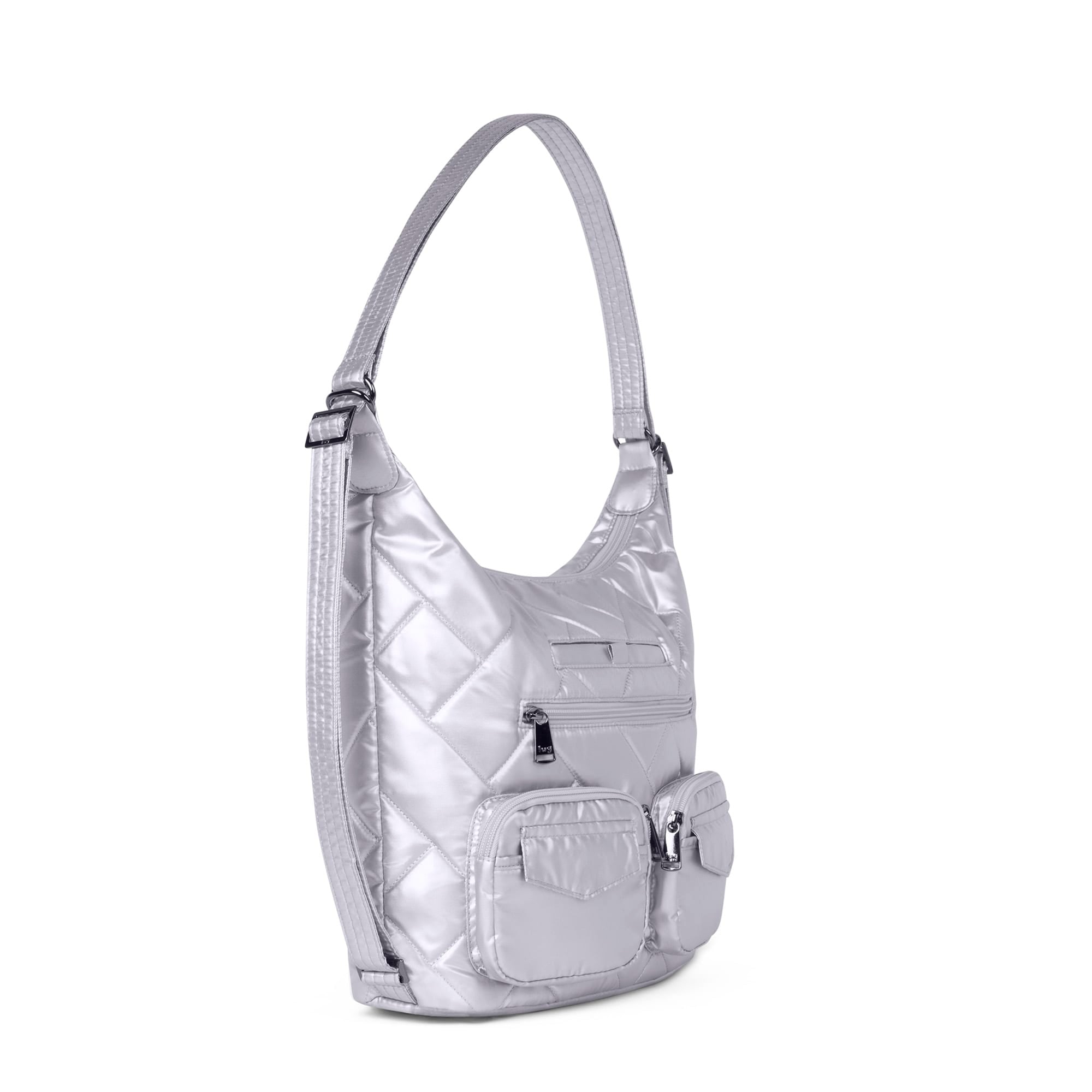 Zipliner 2 Convertible Hobo Bag - METALLIC SILVER - Zipliner2_MetallicSilver_02