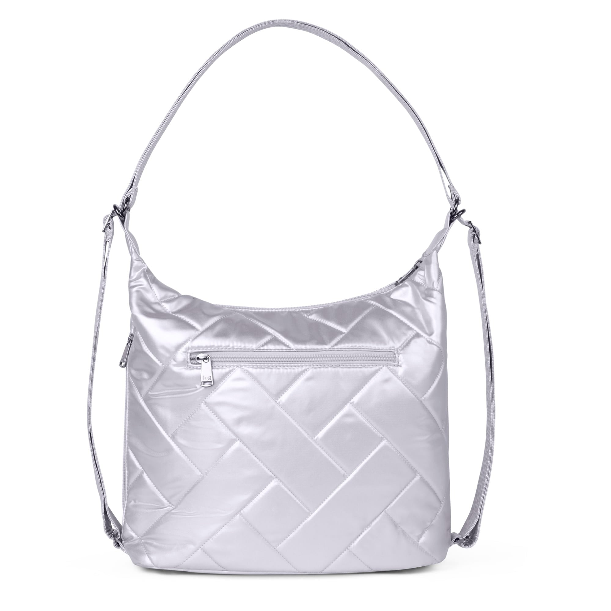 Zipliner 2 Convertible Hobo Bag - METALLIC SILVER - Zipliner2_MetallicSilver_04