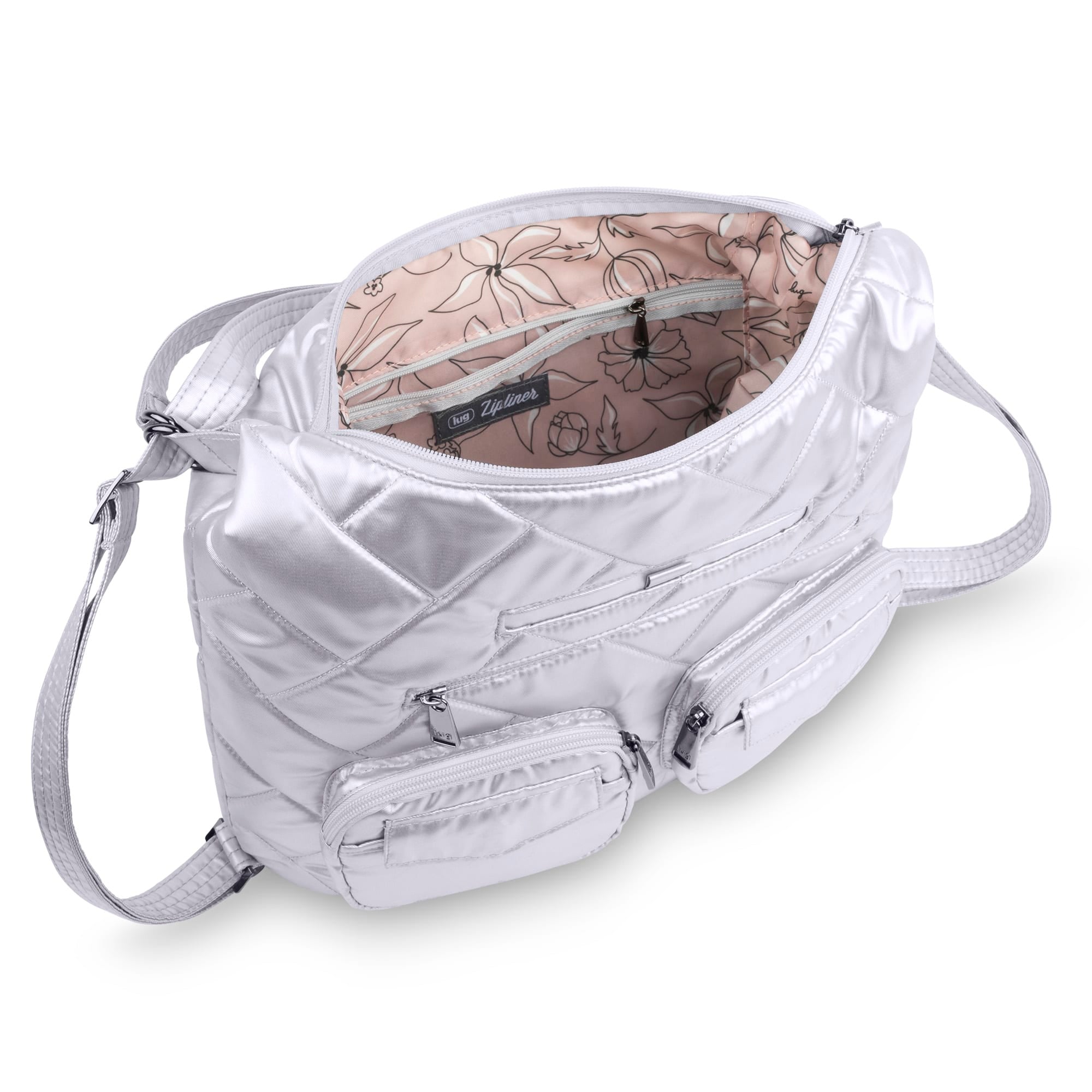 Zipliner 2 Convertible Hobo Bag - METALLIC SILVER - Zipliner2_MetallicSilver_05