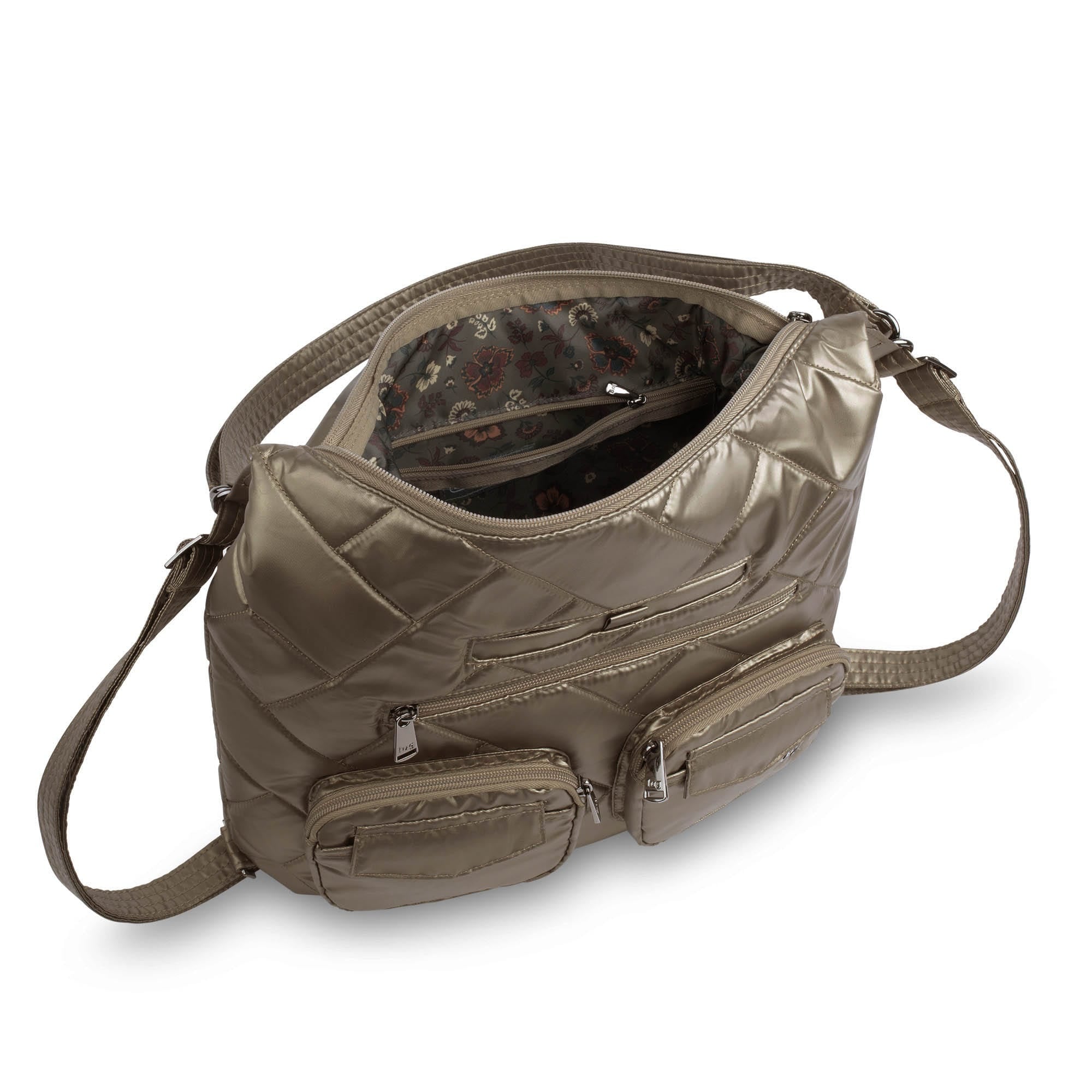 Zipliner 2 Convertible Hobo Bag - METALLIC WALNUT - Zipliner2_MetallicWalnut_05
