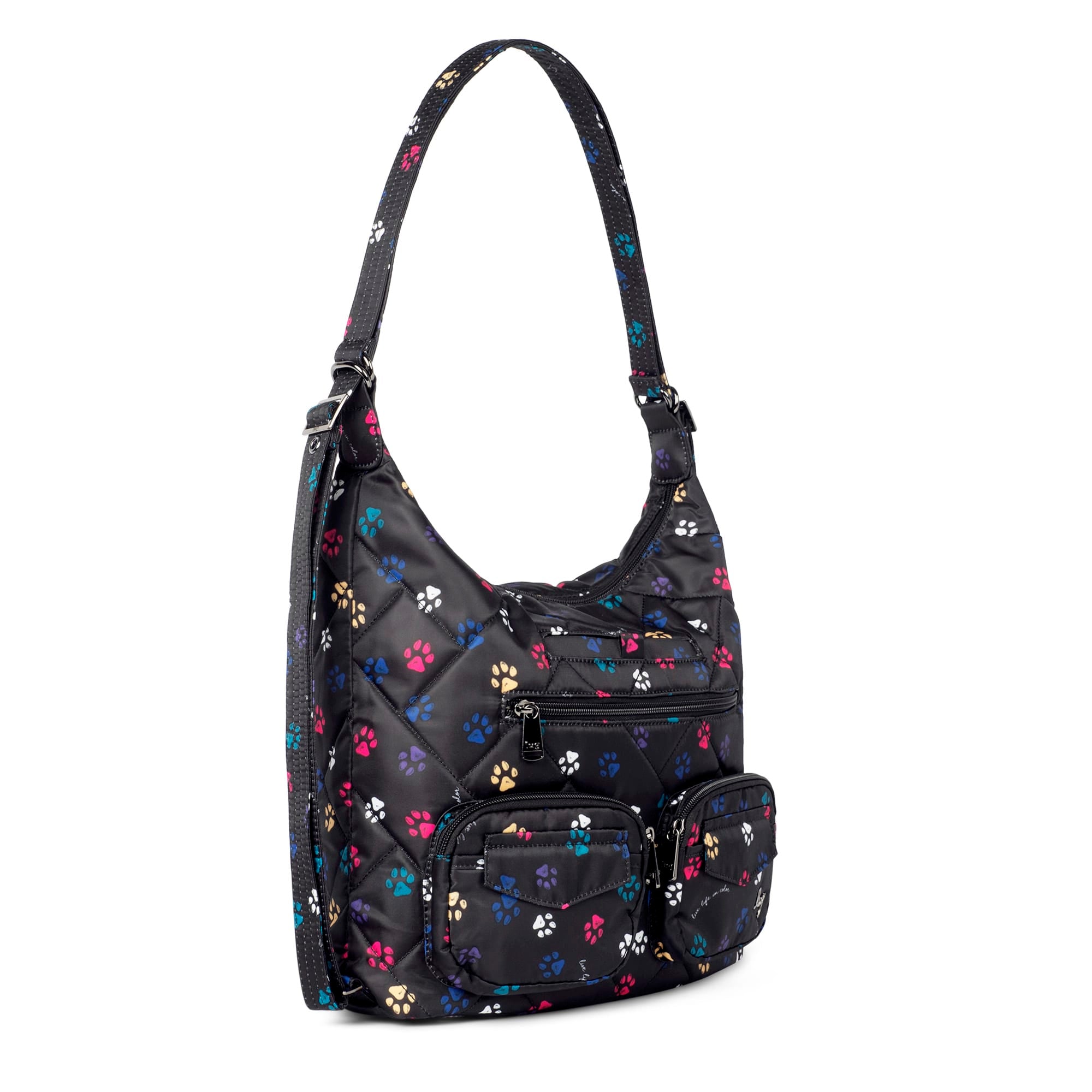 Zipliner 2 Convertible Hobo Bag - PAWS BLACK - Zipliner2_PawsBlack_02