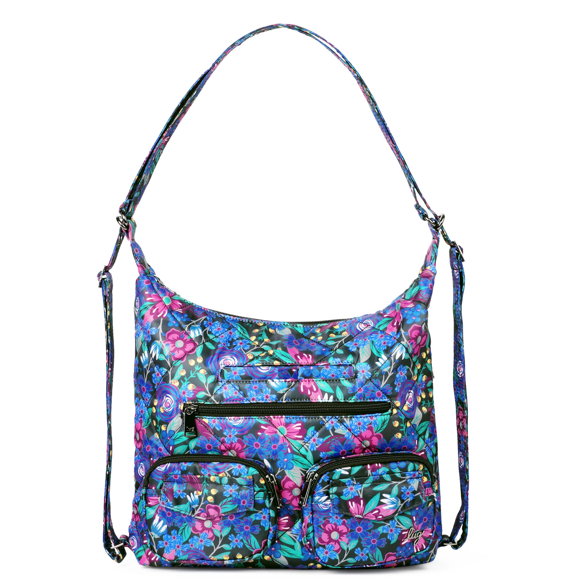 Zipliner 2 Convertible Hobo Bag - WHIMSY BLACK - Zipliner2_WhimsyBlack_01