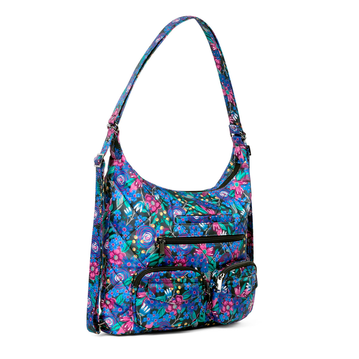 Zipliner 2 Convertible Hobo Bag - WHIMSY BLACK - Zipliner2_WhimsyBlack_02