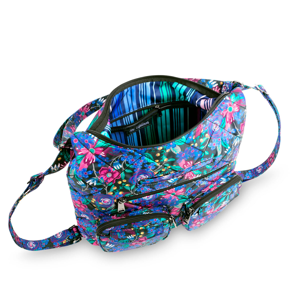Zipliner 2 Convertible Hobo Bag - WHIMSY BLACK - Zipliner2_WhimsyBlack_05