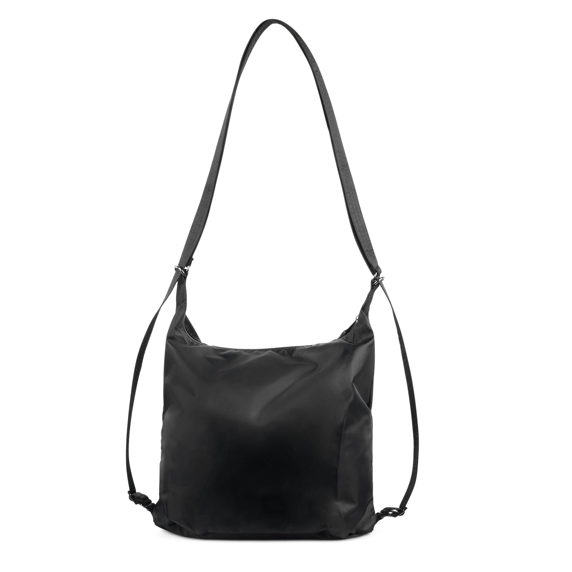 Zipliner Packable Convertible Hobo Bag - BLACK - ZiplinerPackable_Black_04