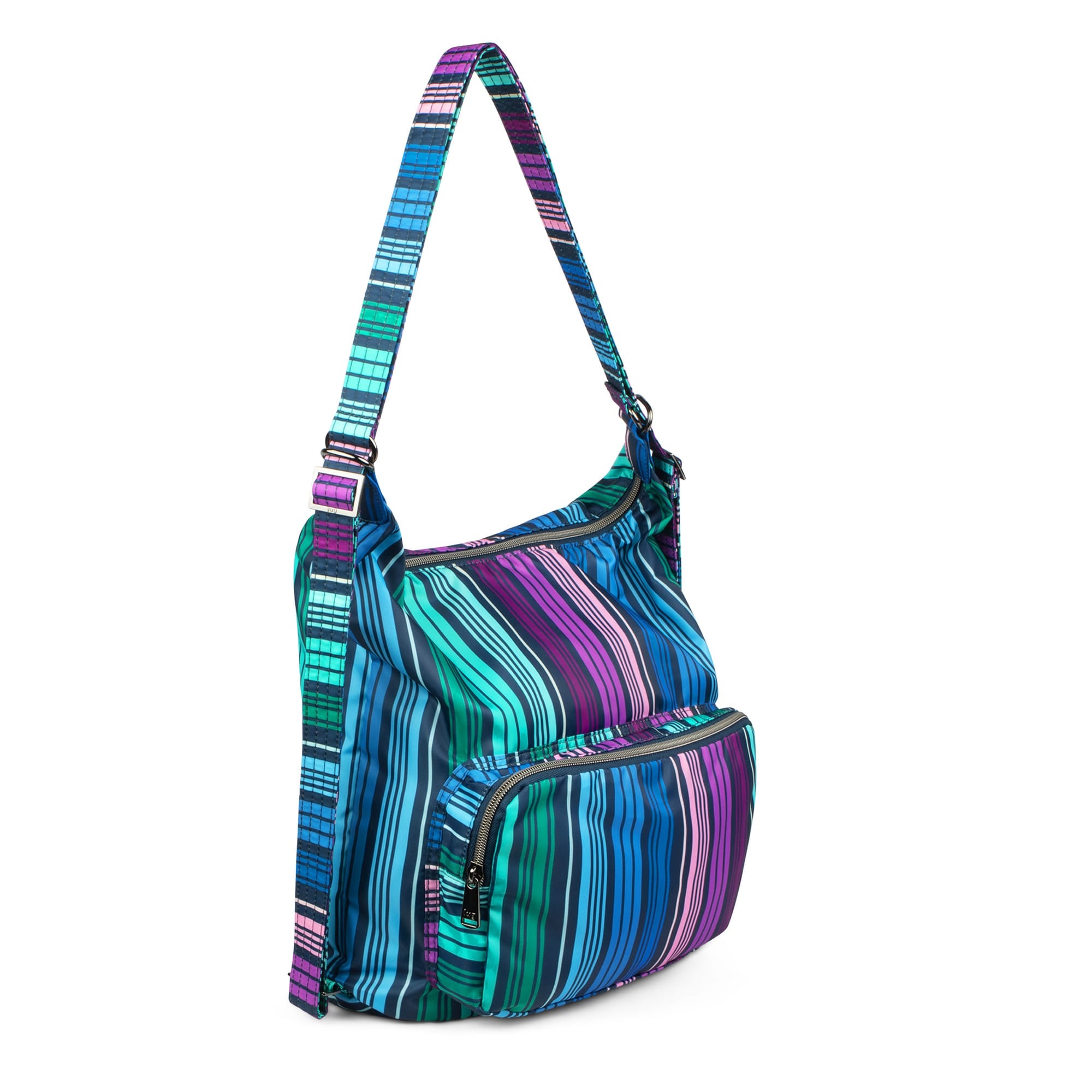 Zipliner Packable Convertible Hobo Bag - LOVE STRIPE MULTI - ZiplinerPackable_LoveStripeMulti_02