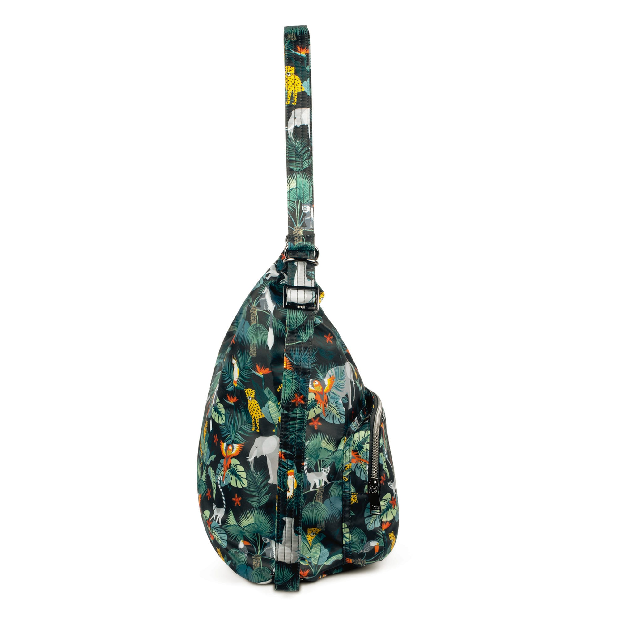 Zipliner Packable Convertible Hobo Bag - WILDLIFE BLACK - ZiplinerPackable_WildlifeBlack_03