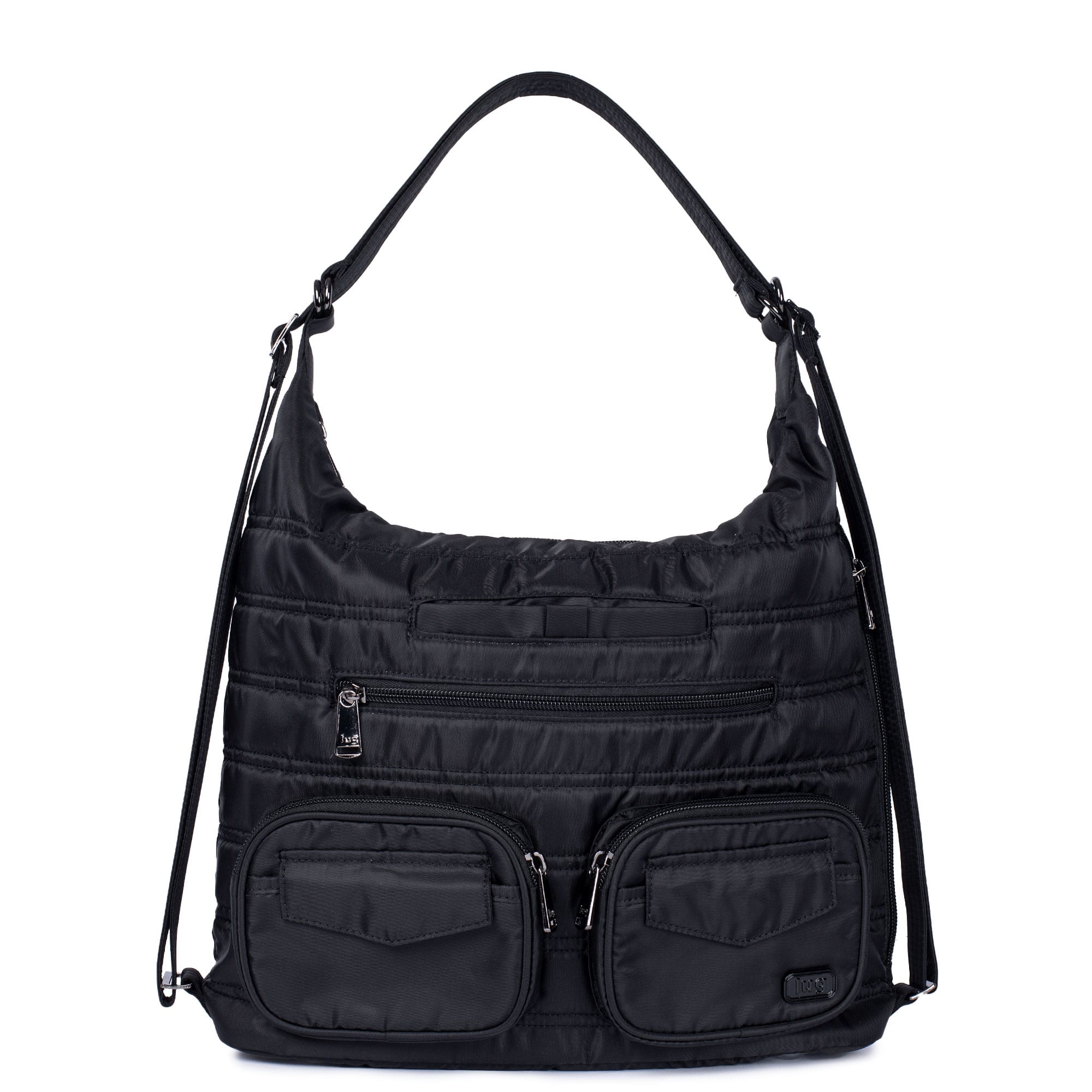 Zipliner Convertible Hobo Bag - MIDNIGHT BLACK - Zipliner_Black_01